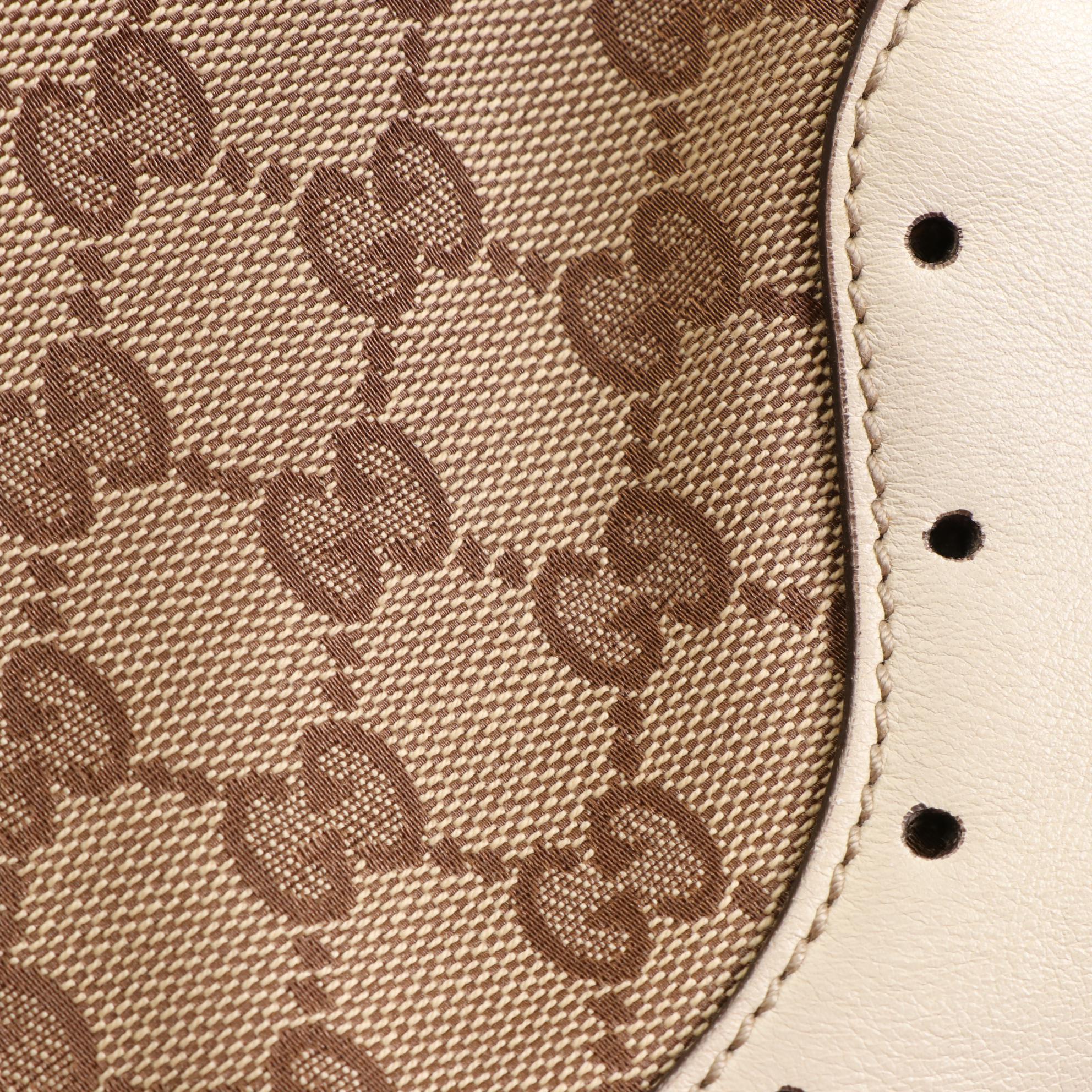 Gucci Punch Tote in GG Canvas and Leather