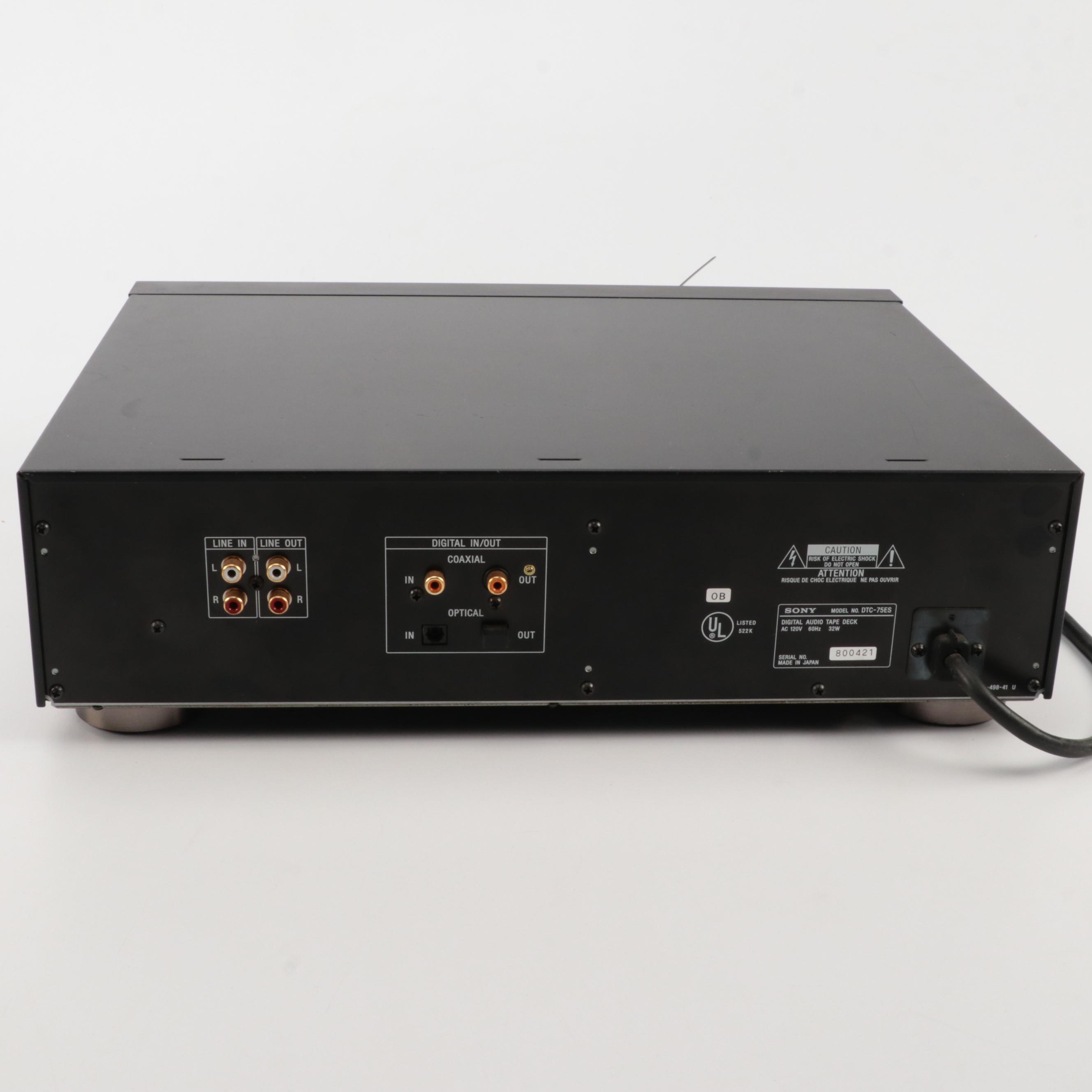 Sony DTC-75ES High Density Digital Audio Tape Deck, Late 20th Century