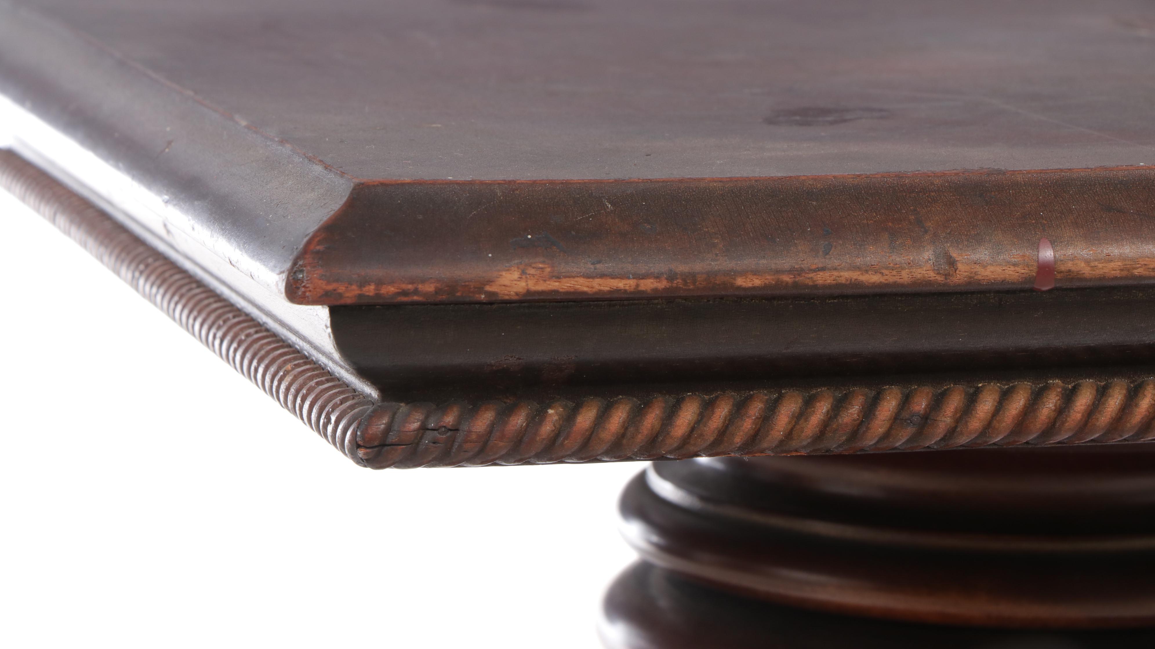 Late Victorian Walnut Open Barley Twist Pedestal