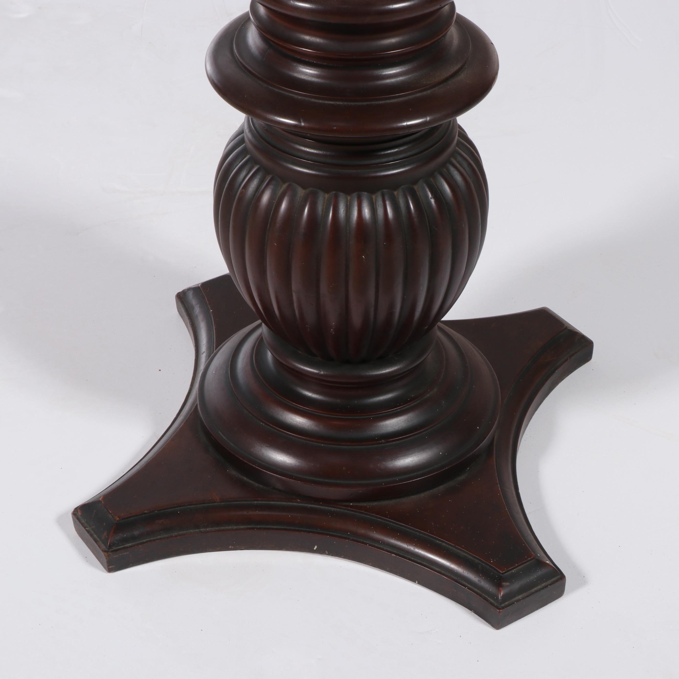 Late Victorian Walnut Open Barley Twist Pedestal