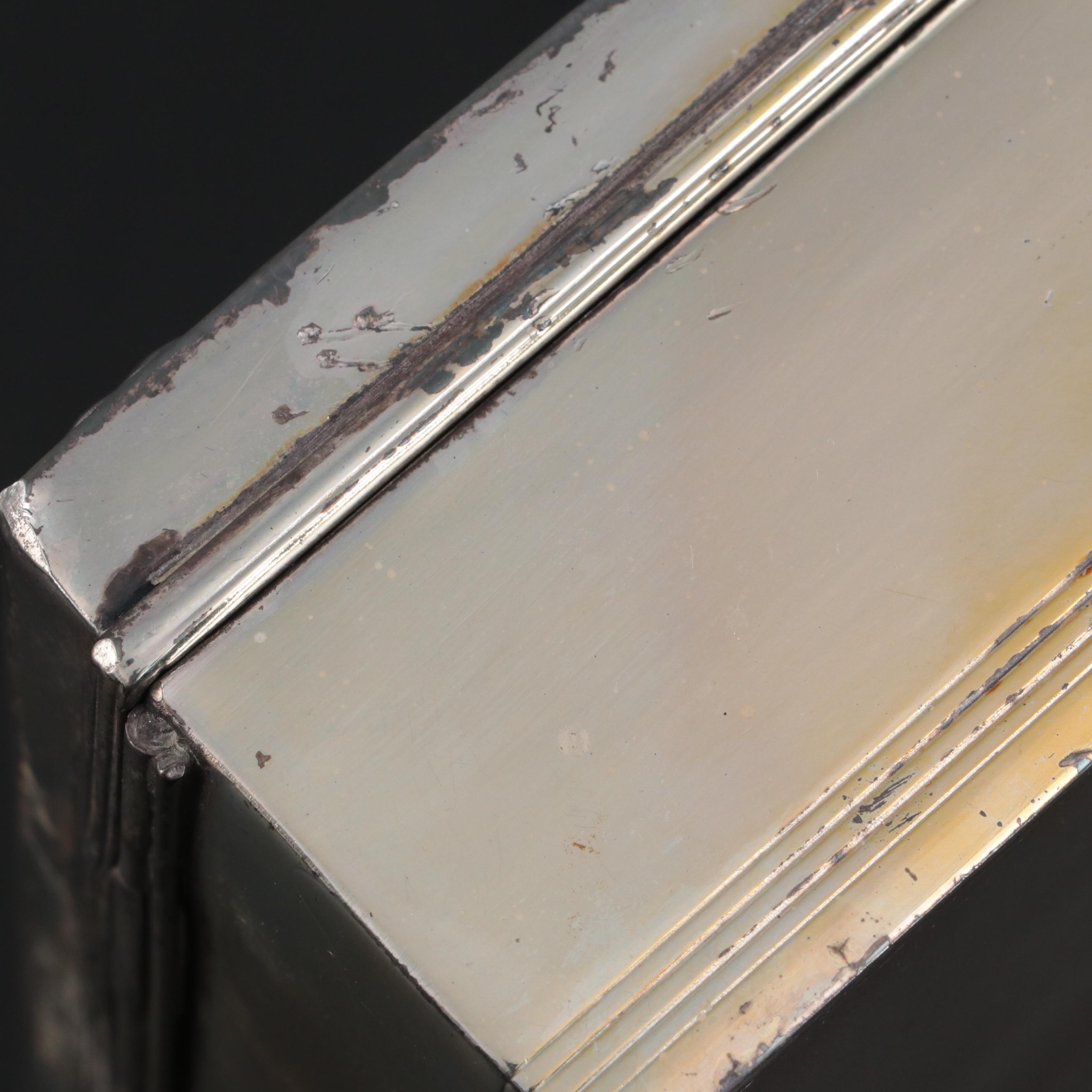 Forbes Silver Co. Art Nouveau Water Iris Motif Silver Plate Box