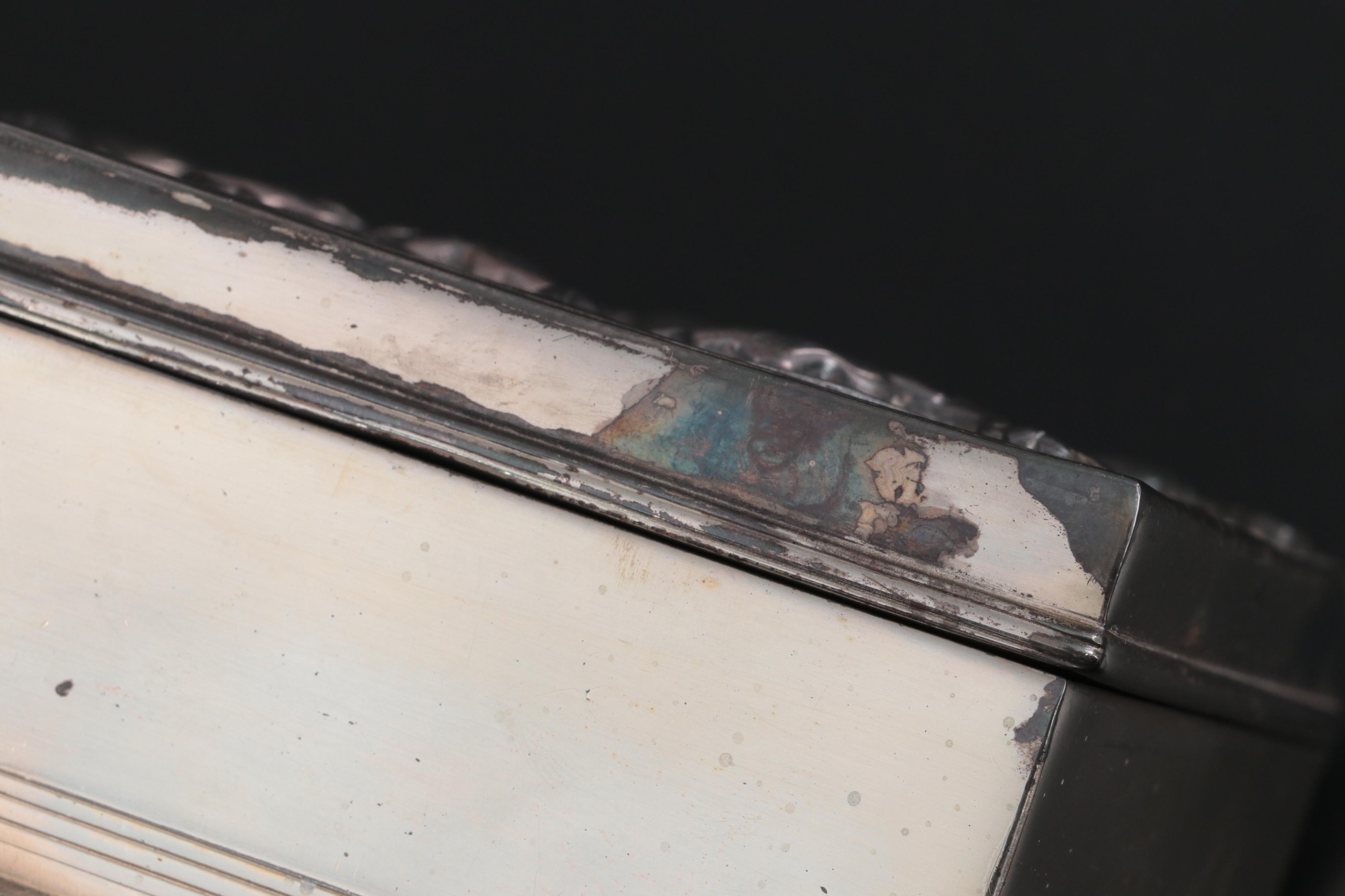 Forbes Silver Co. Art Nouveau Water Iris Motif Silver Plate Box