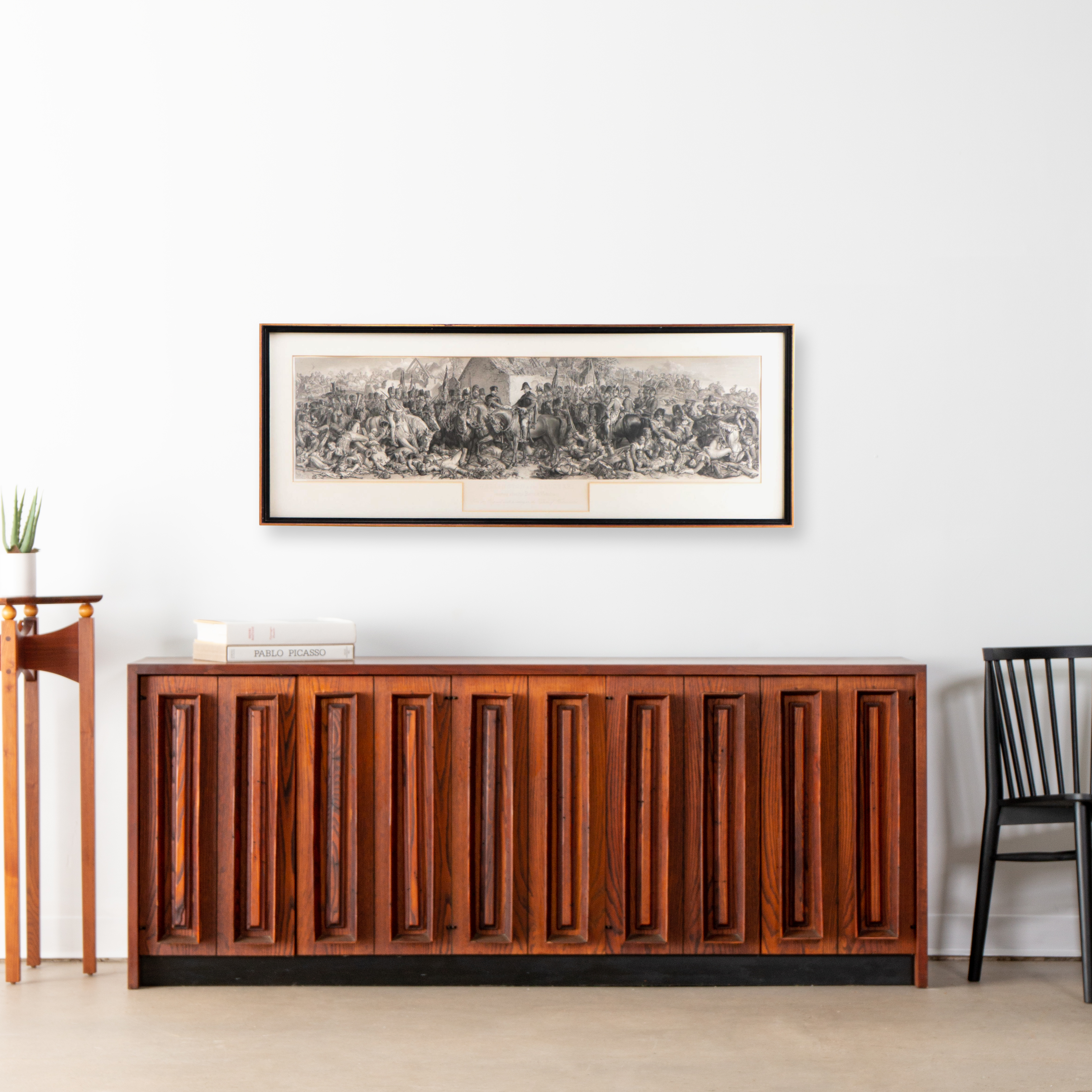 Lumb Stocks Engraving of Battle Scene After Daniel Maclise, 1872