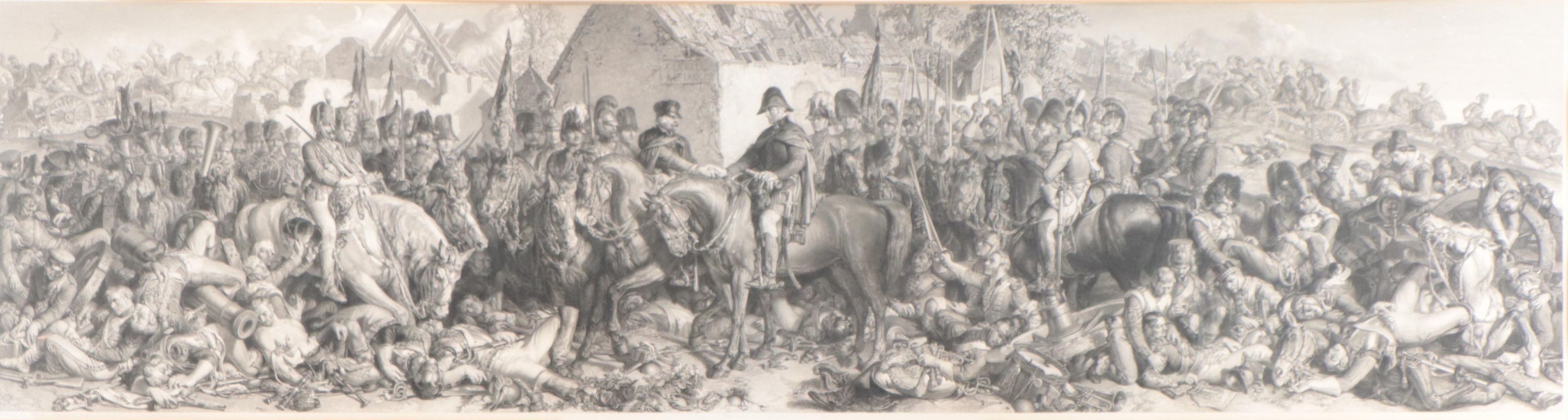 Lumb Stocks Engraving of Battle Scene After Daniel Maclise, 1872