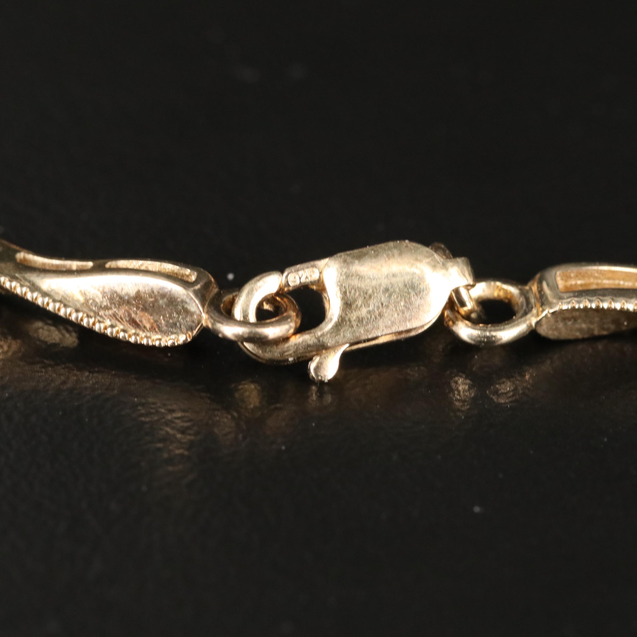 Sterling Emerald and Diamond Bracelet