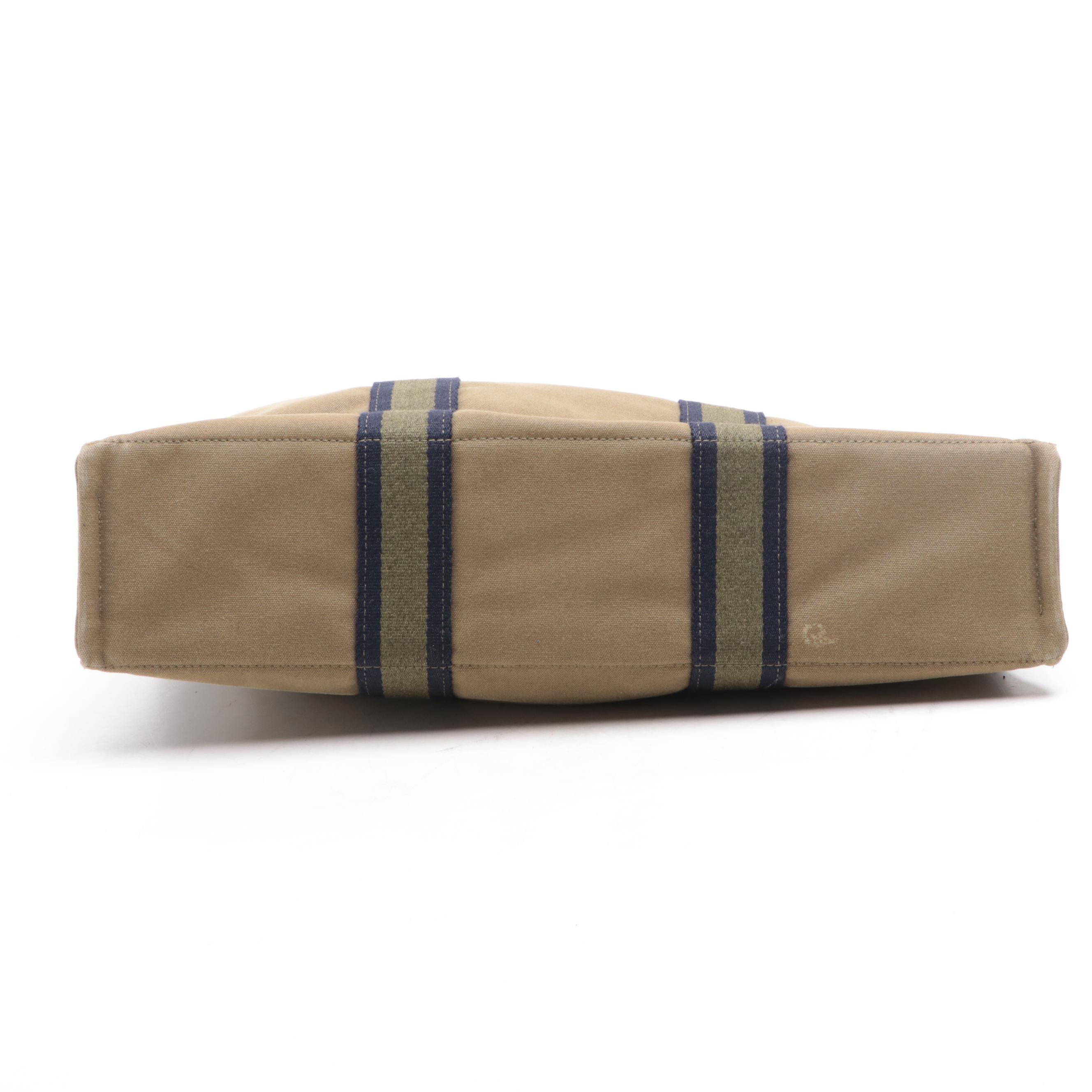 Hermès Fourre Tout MM in Khaki Green Cotton Canvas