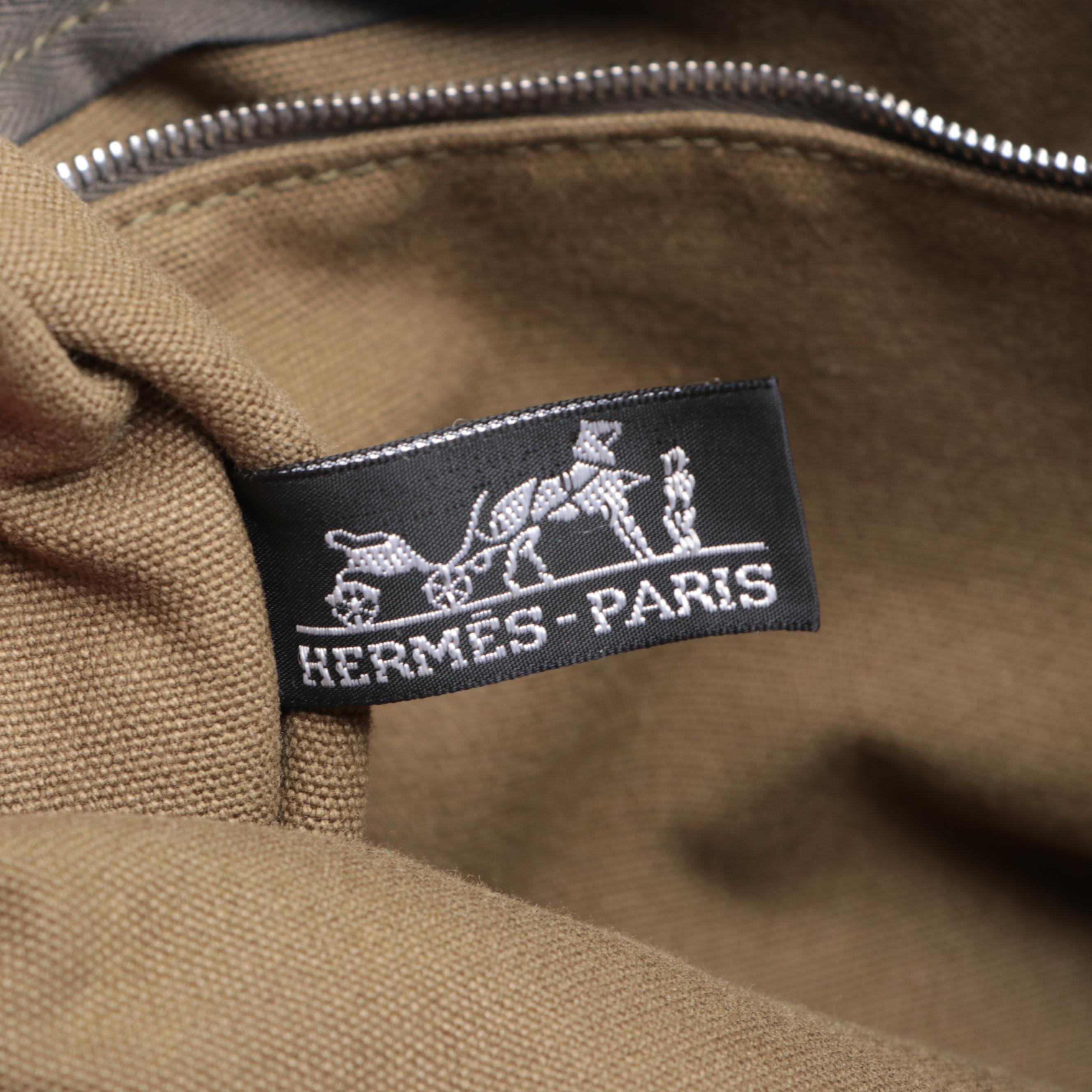 Hermès Fourre Tout MM in Khaki Green Cotton Canvas