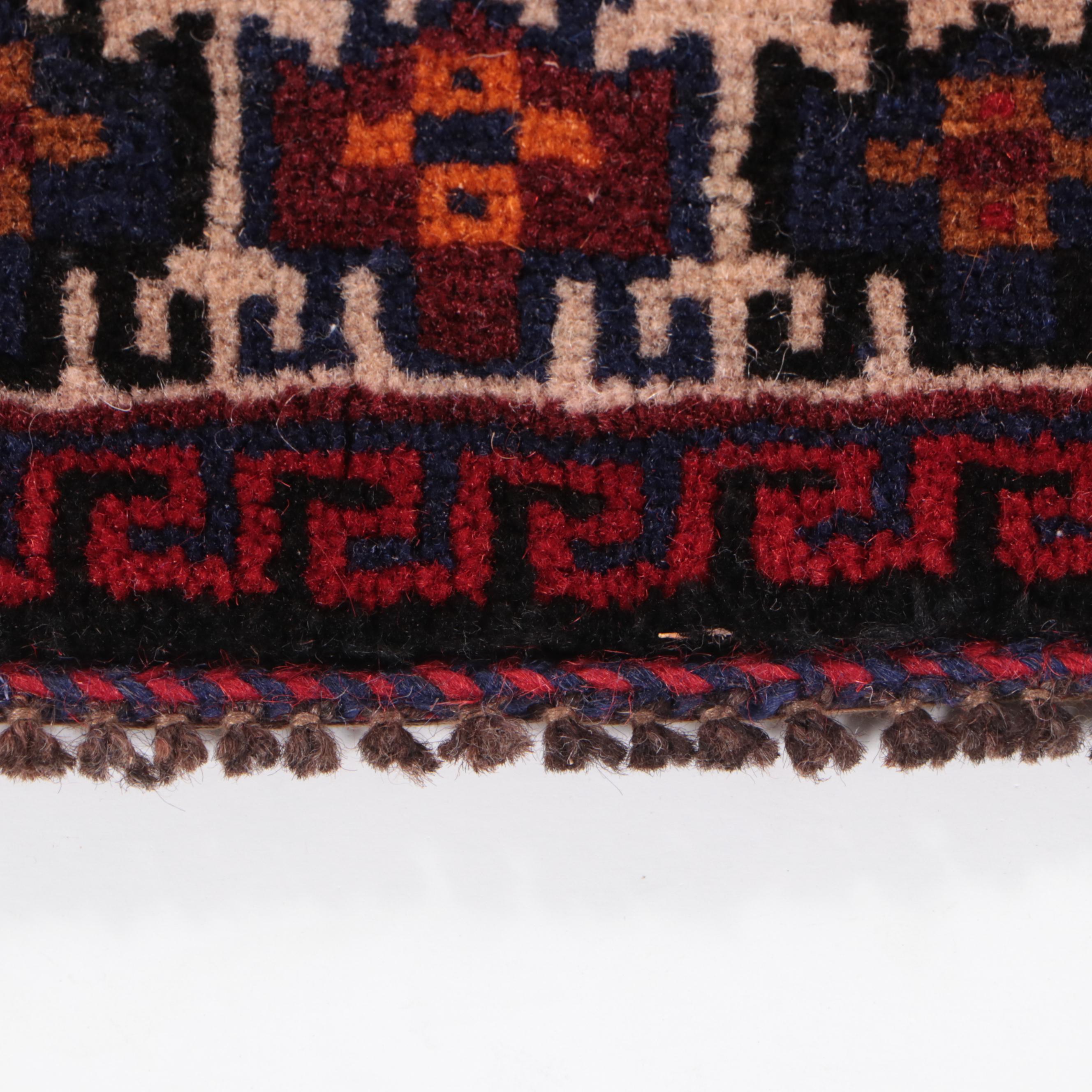 2'3 x 2'8 Hand-Knotted Afghan Baluch Accent Rug