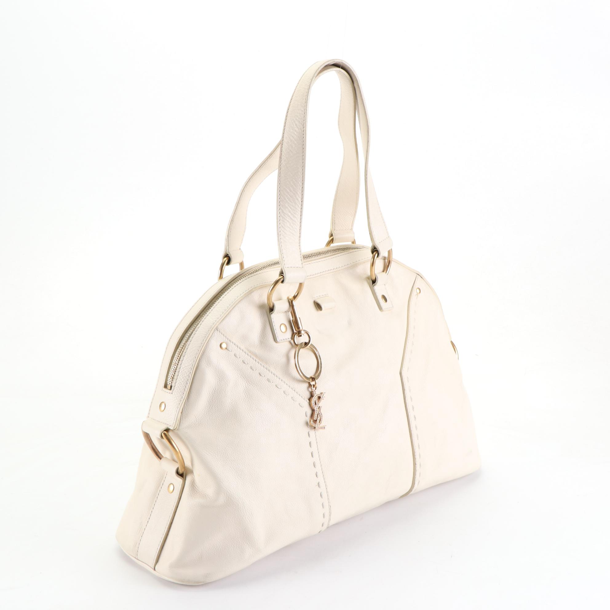 Yves Saint Laurent Muse Domed Bag in Calfskin Leather