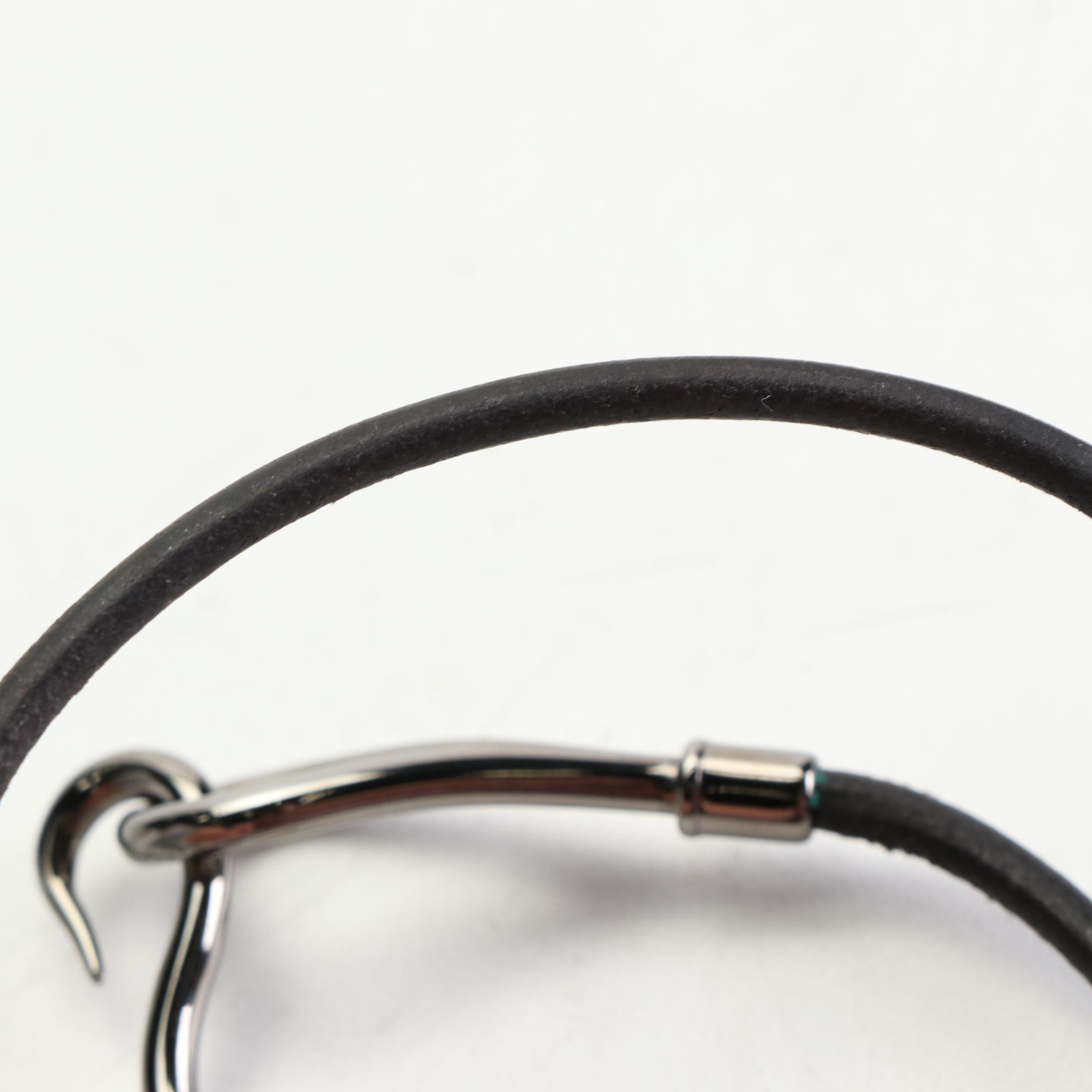 Hermès Hook Double Tour Wrap Bracelet in Leather