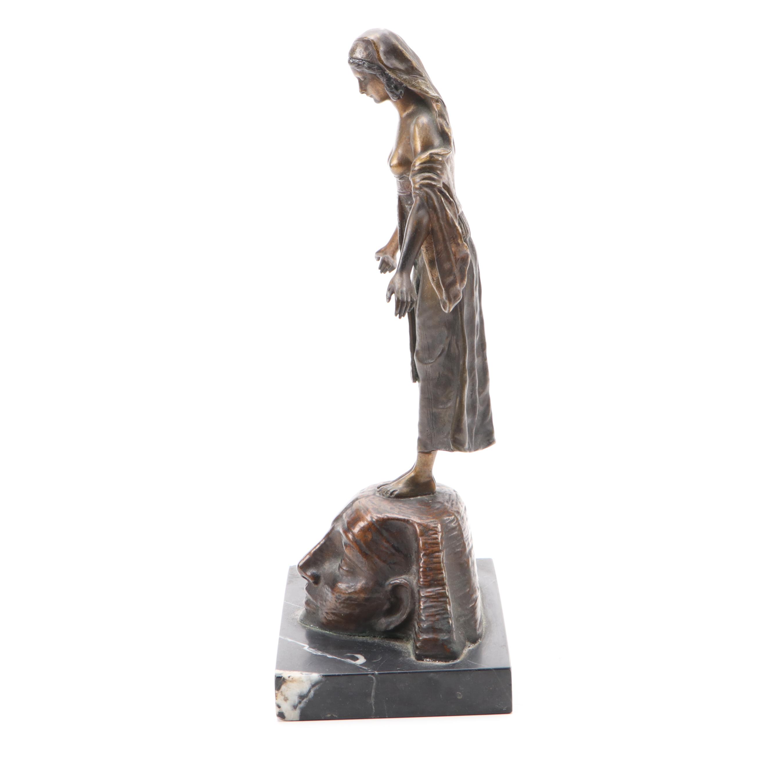 Egyptian Revival Austrian Cold-Painted Bronze Sculpture after Andor Ruff