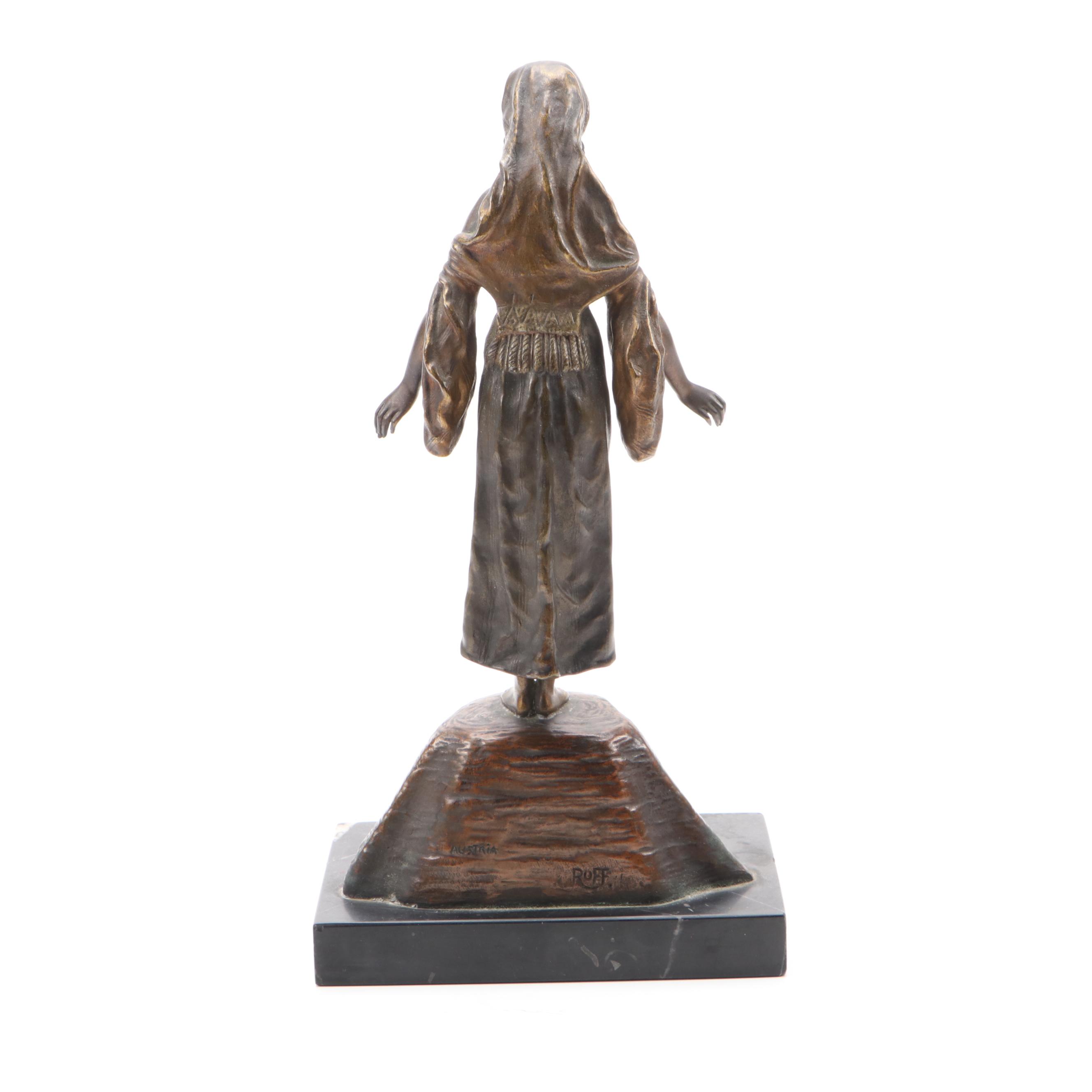 Egyptian Revival Austrian Cold-Painted Bronze Sculpture after Andor Ruff