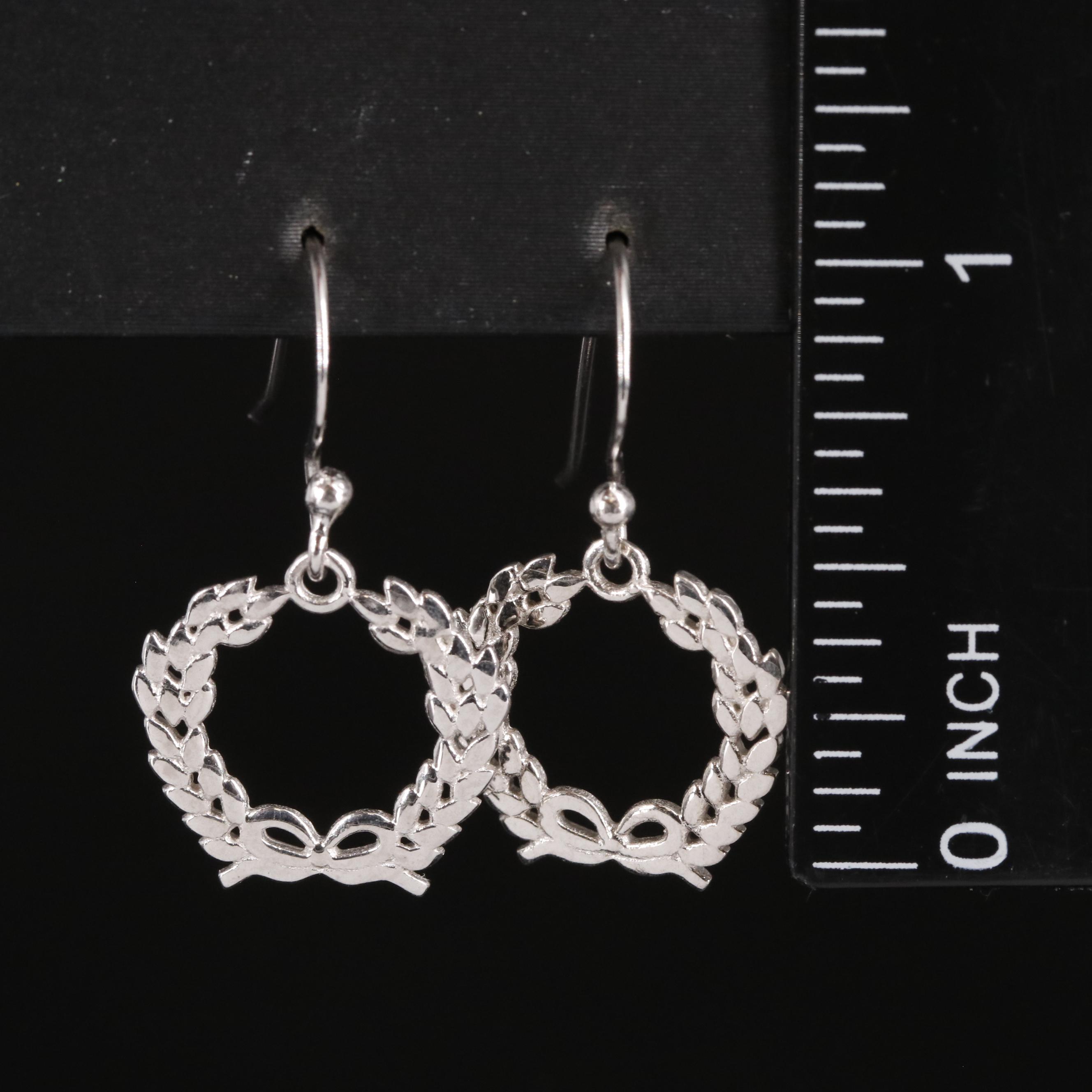 Sterling Dangle Wreath Earrings