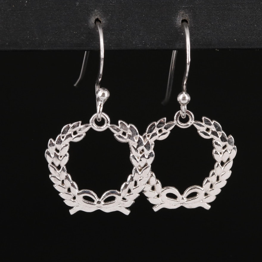 Sterling Dangle Wreath Earrings