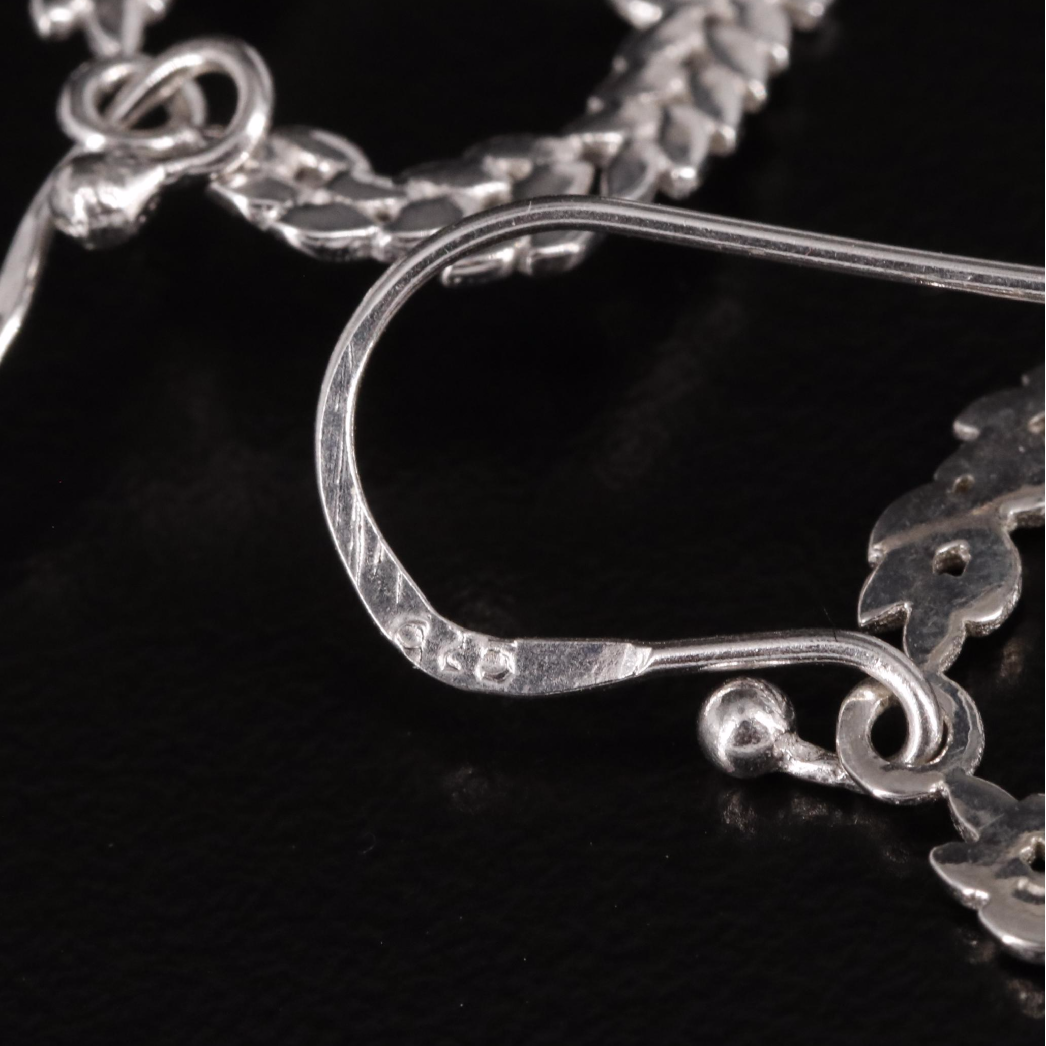 Sterling Dangle Wreath Earrings