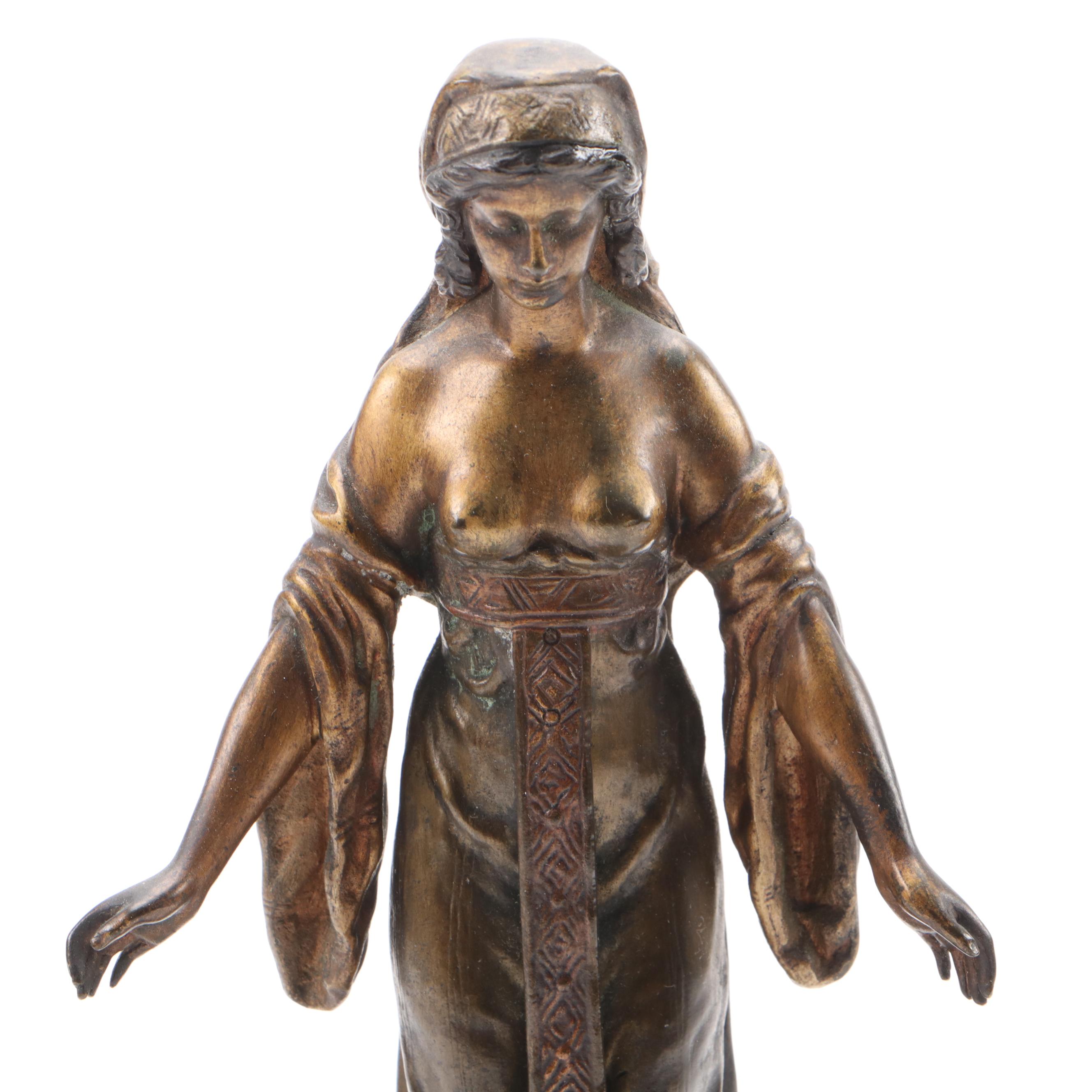 Egyptian Revival Austrian Cold-Painted Bronze Sculpture after Andor Ruff