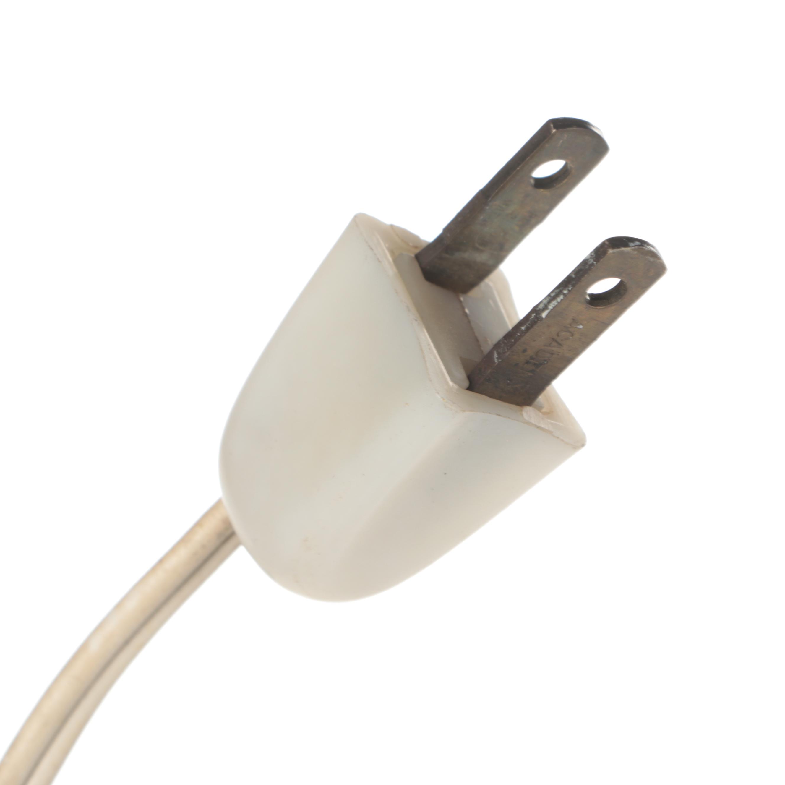 Miller White Enameled Spelter Lamp with Slag Glass Shade, Early 20th Century