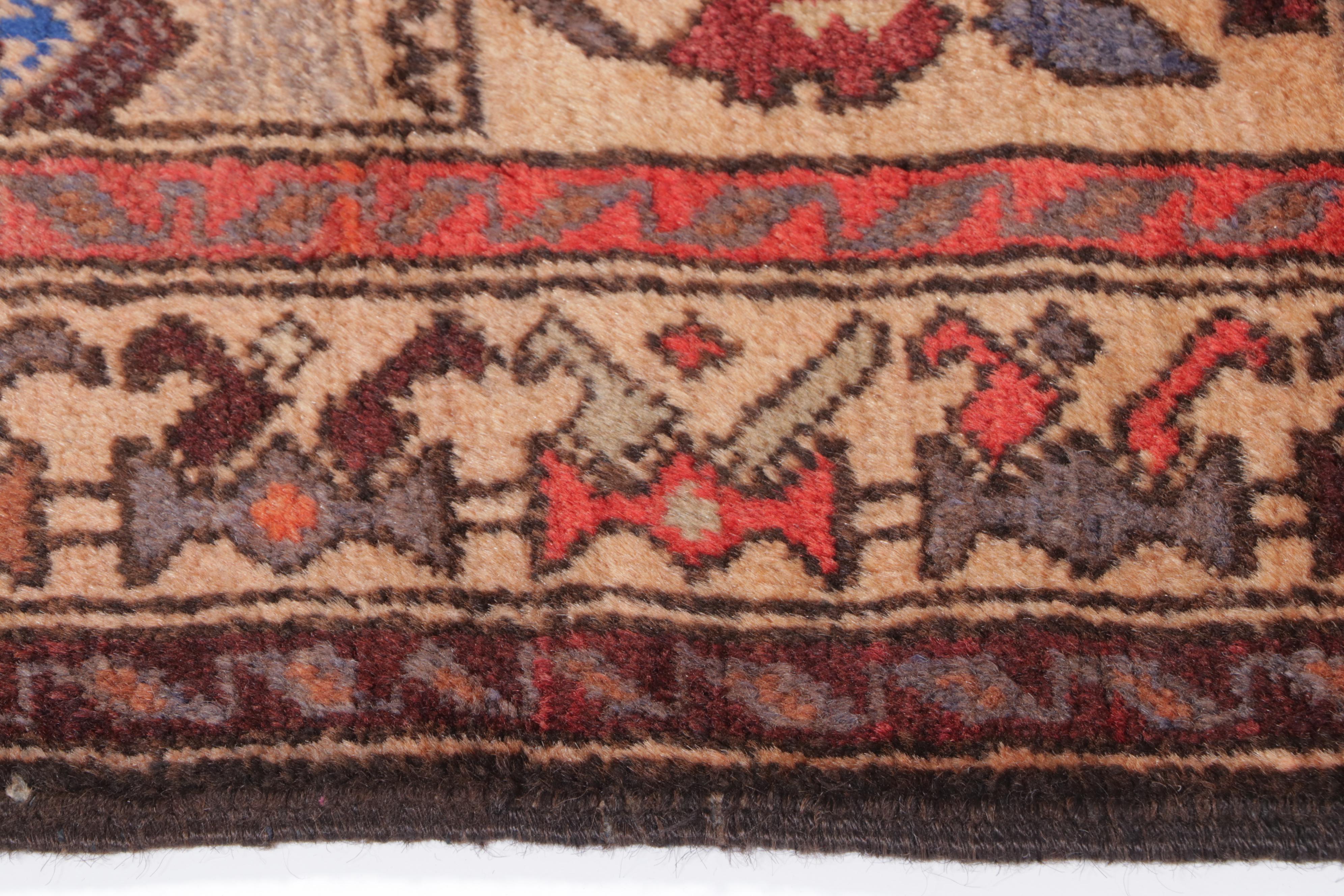 2'11 x 4'4 Hand-Knotted Afghan Baluch Accent Rug