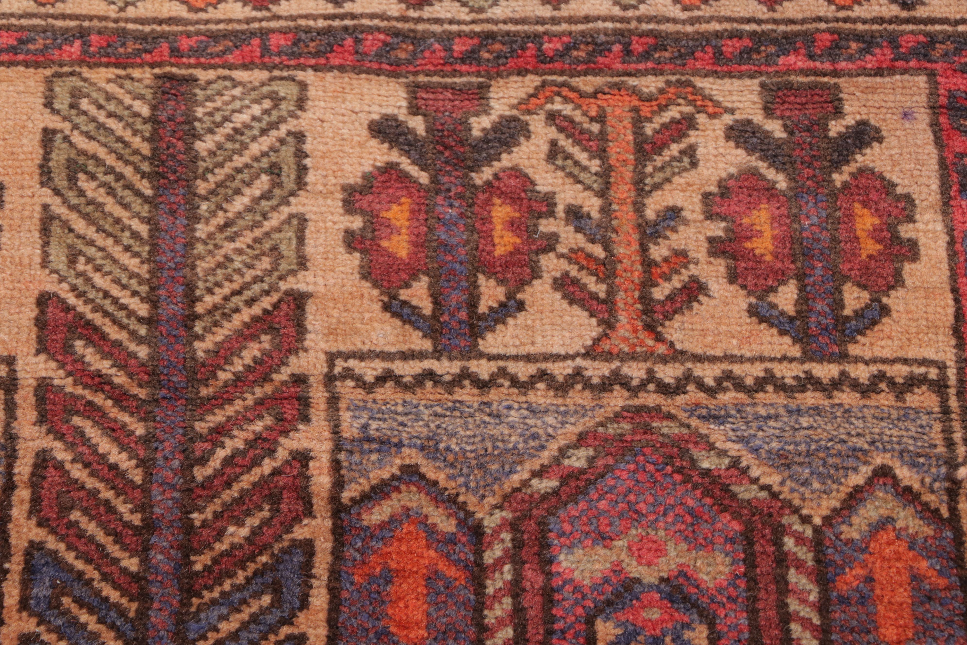 2'11 x 4'4 Hand-Knotted Afghan Baluch Accent Rug