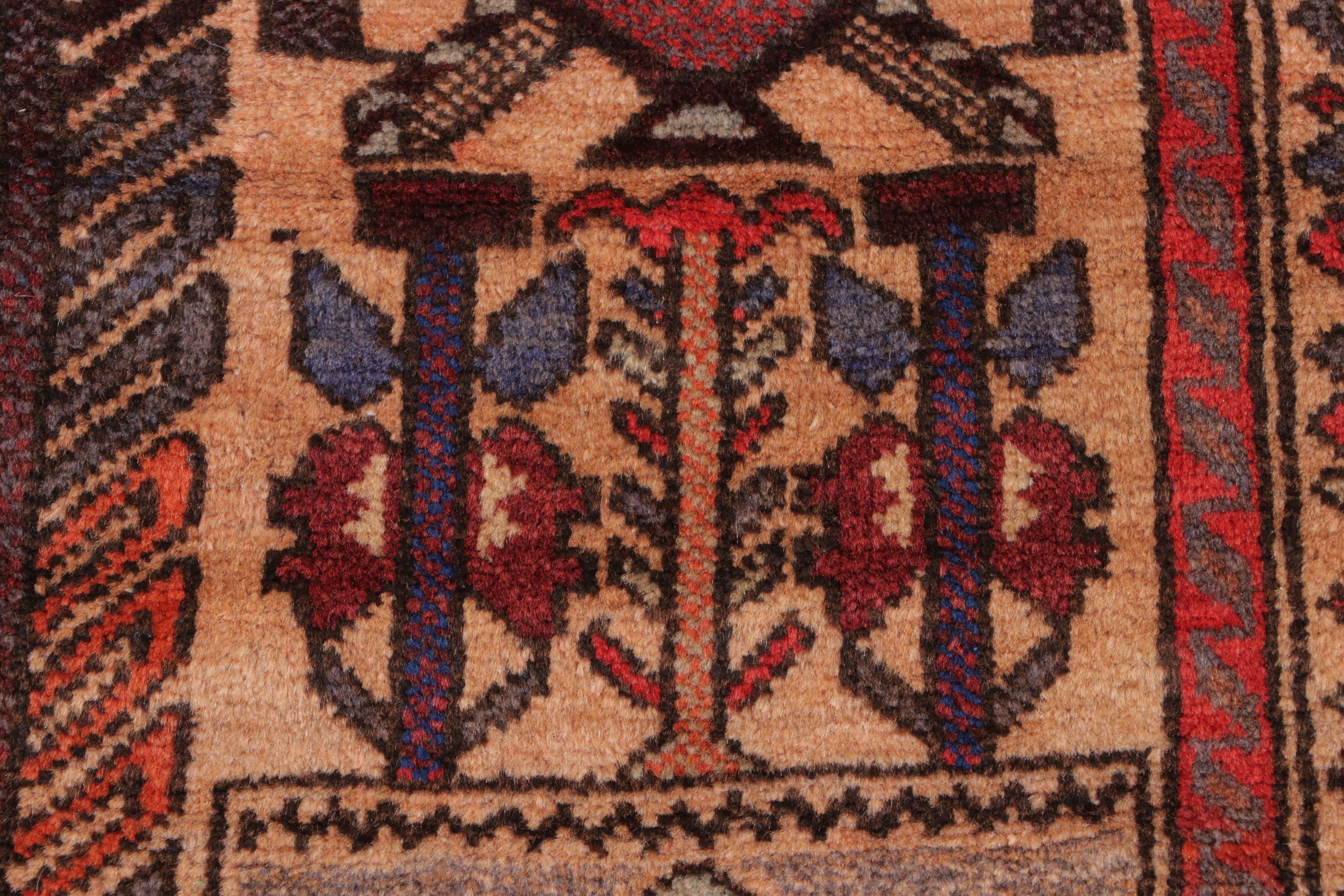 2'11 x 4'4 Hand-Knotted Afghan Baluch Accent Rug