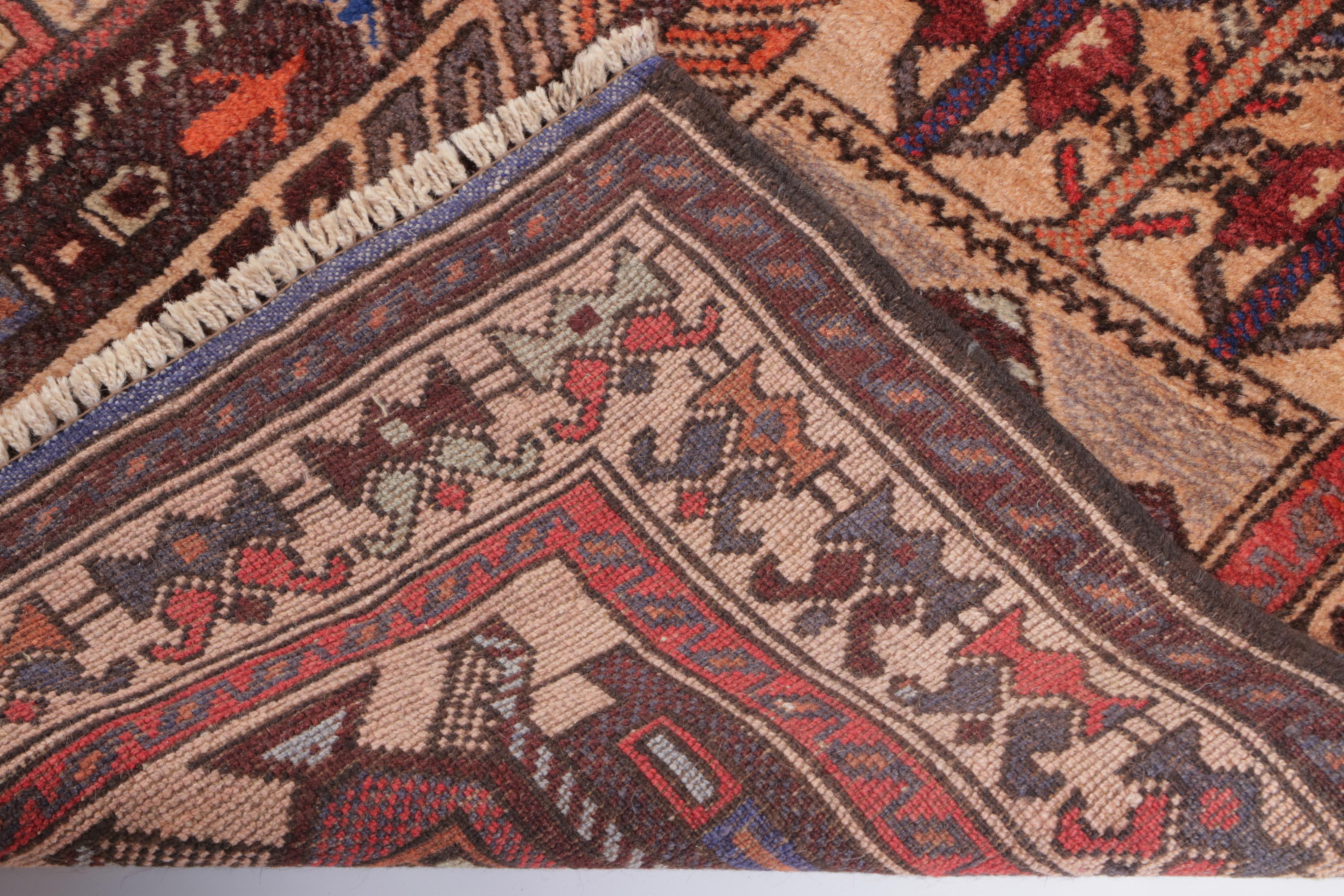 2'11 x 4'4 Hand-Knotted Afghan Baluch Accent Rug