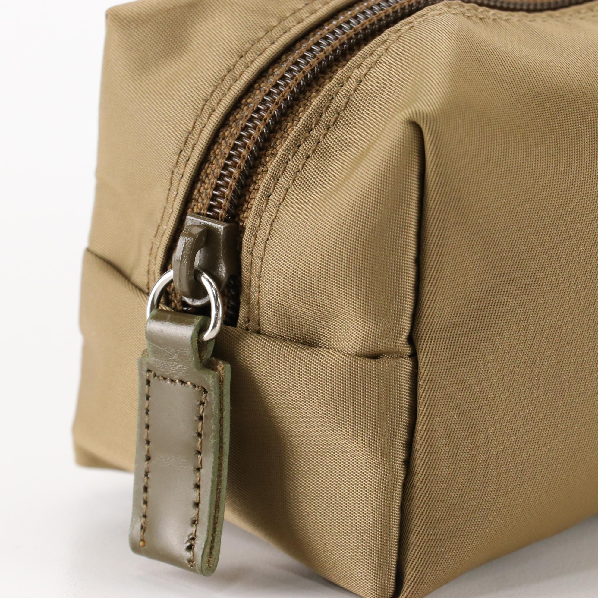 Prada Accessory Zip Pouch in Olive Tessuto Nylon