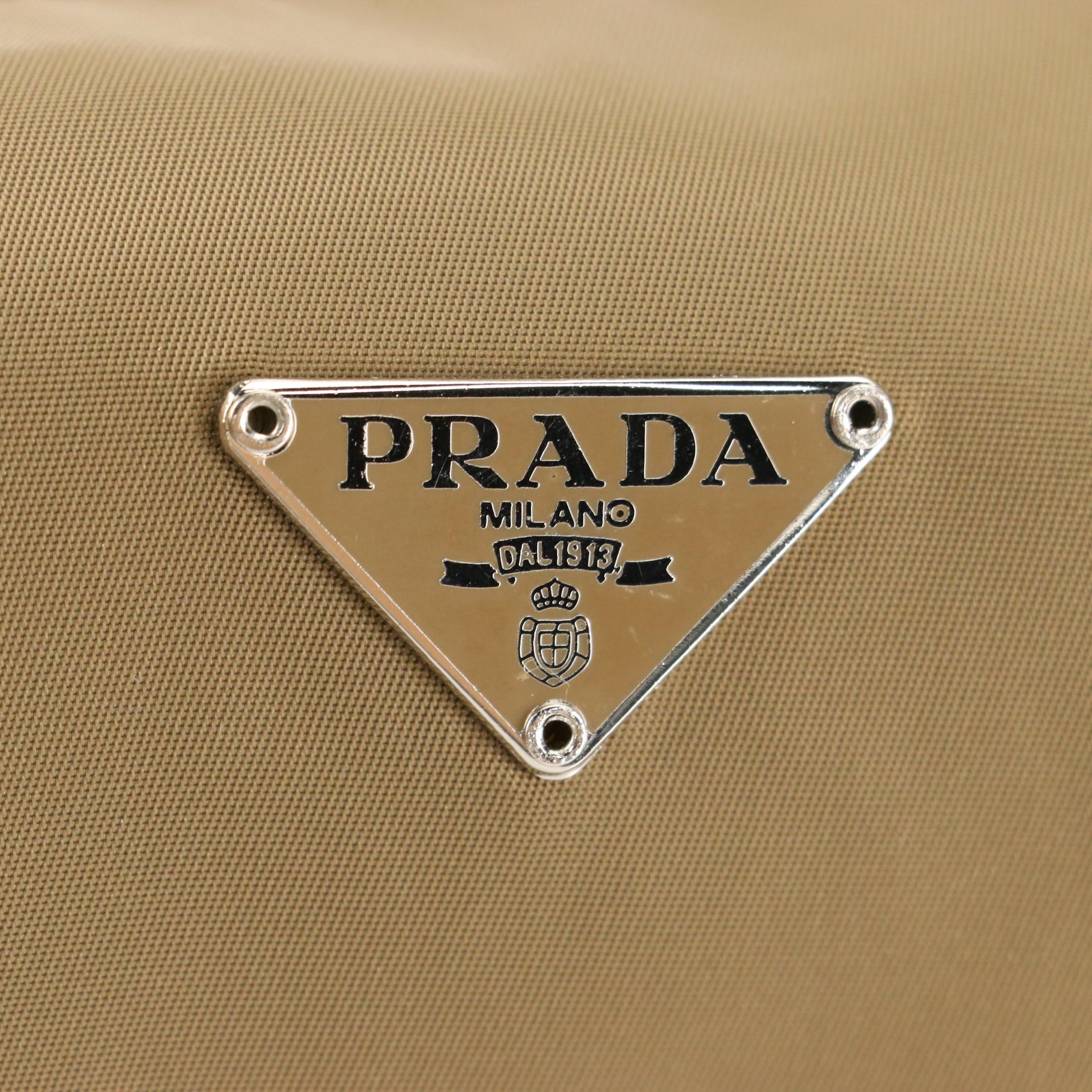 Prada Accessory Zip Pouch in Olive Tessuto Nylon