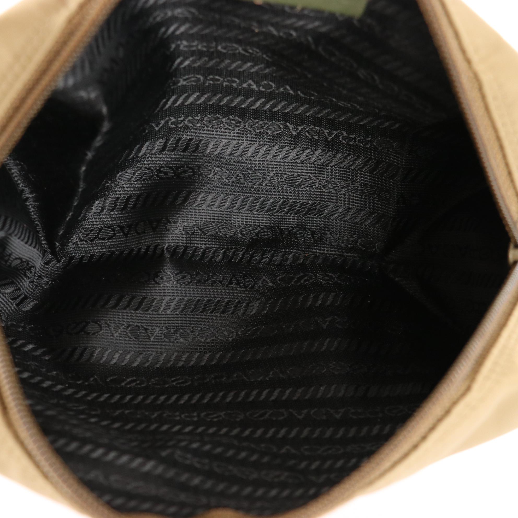 Prada Accessory Zip Pouch in Olive Tessuto Nylon
