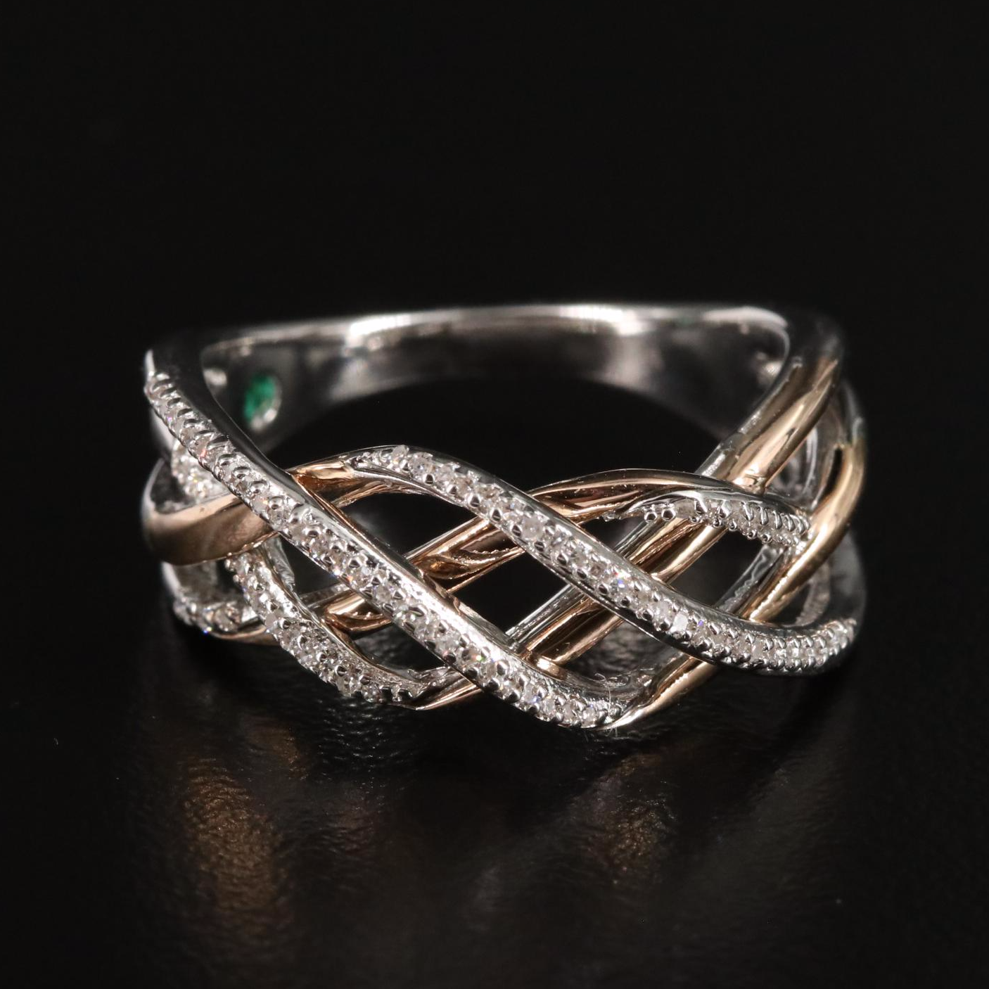 Sterling 0.14 CTW Diamond Ring