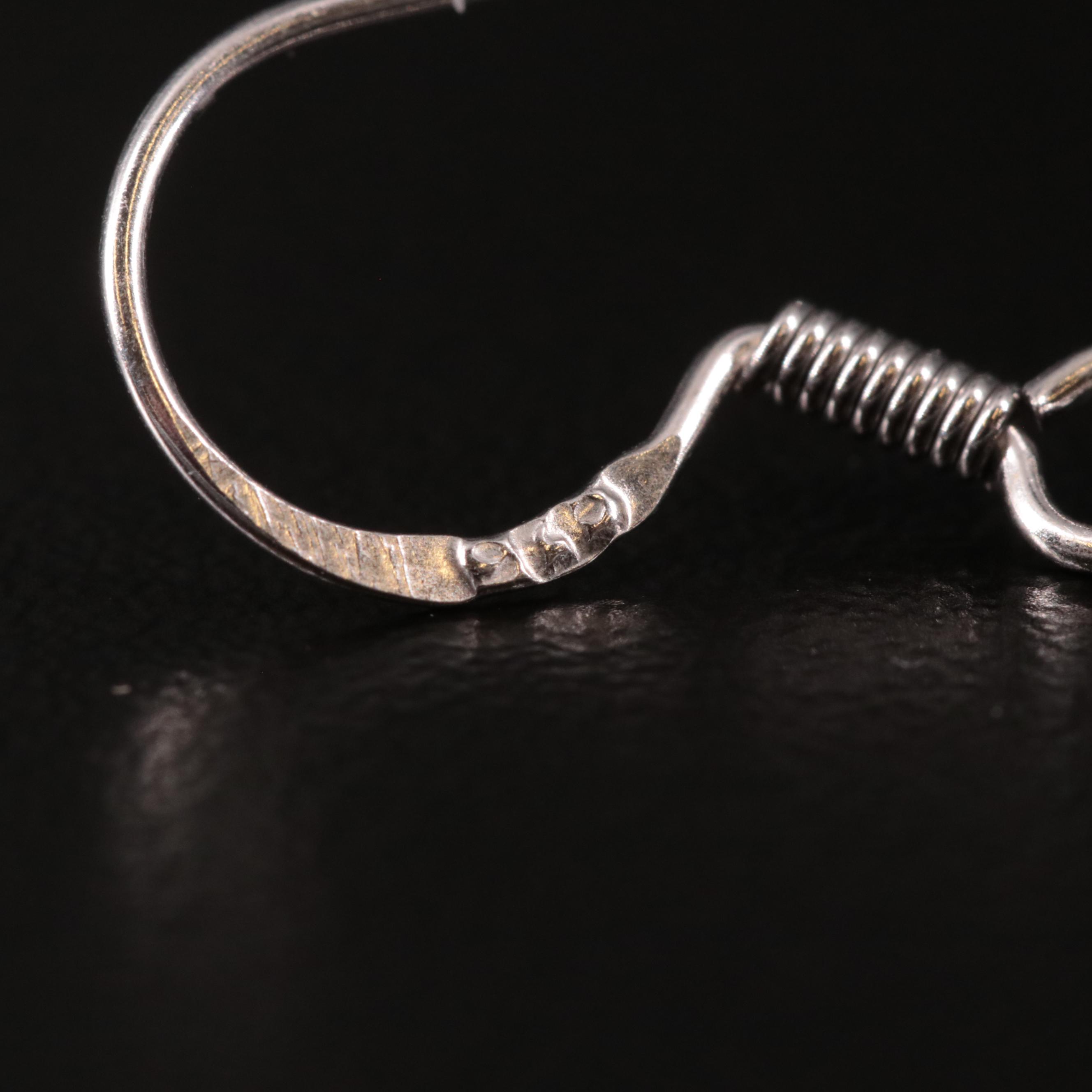 Sterling Silver Amethyst Drop Earrings