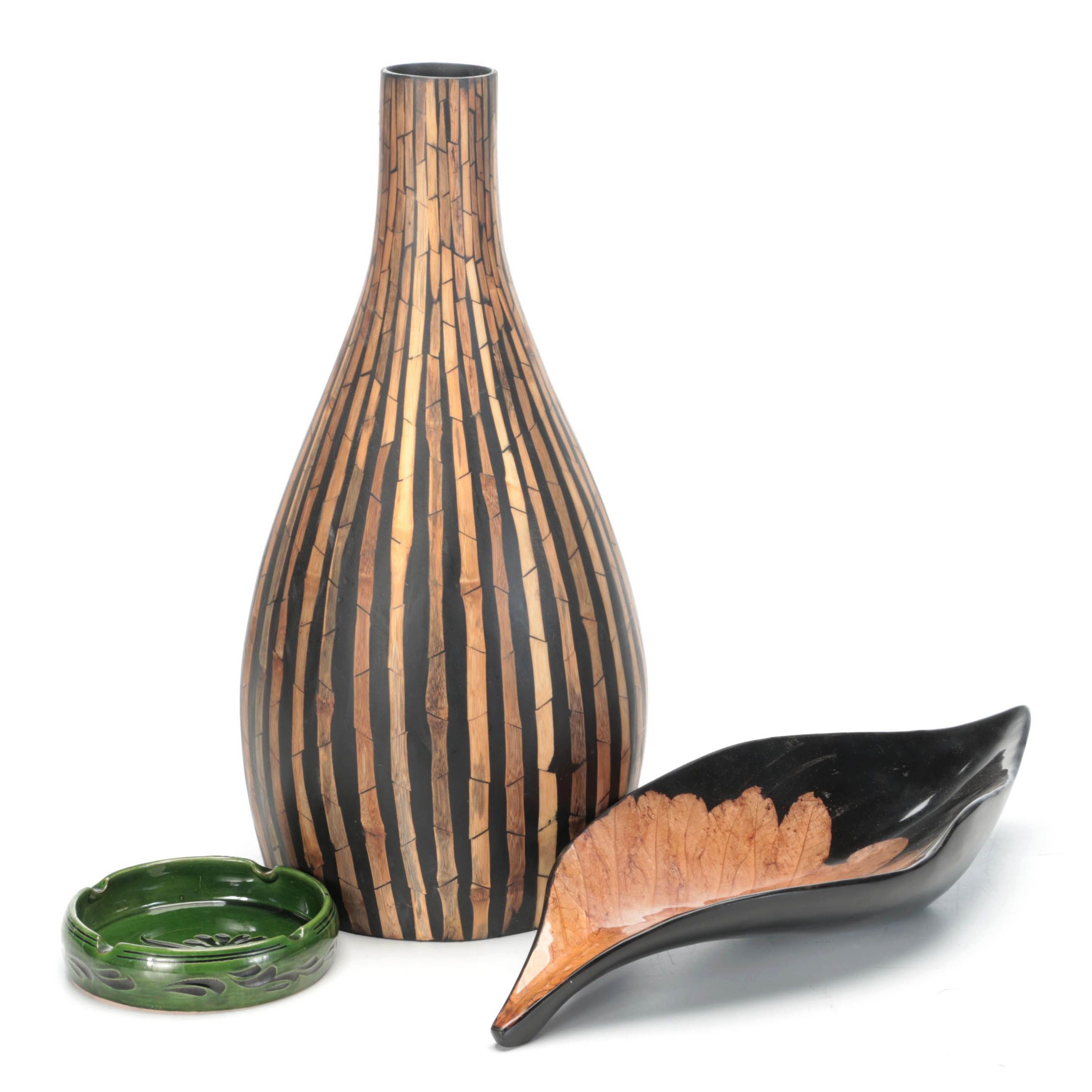 Handmade Hungarian Ceramic Dish with Other Plastic Table Accessories