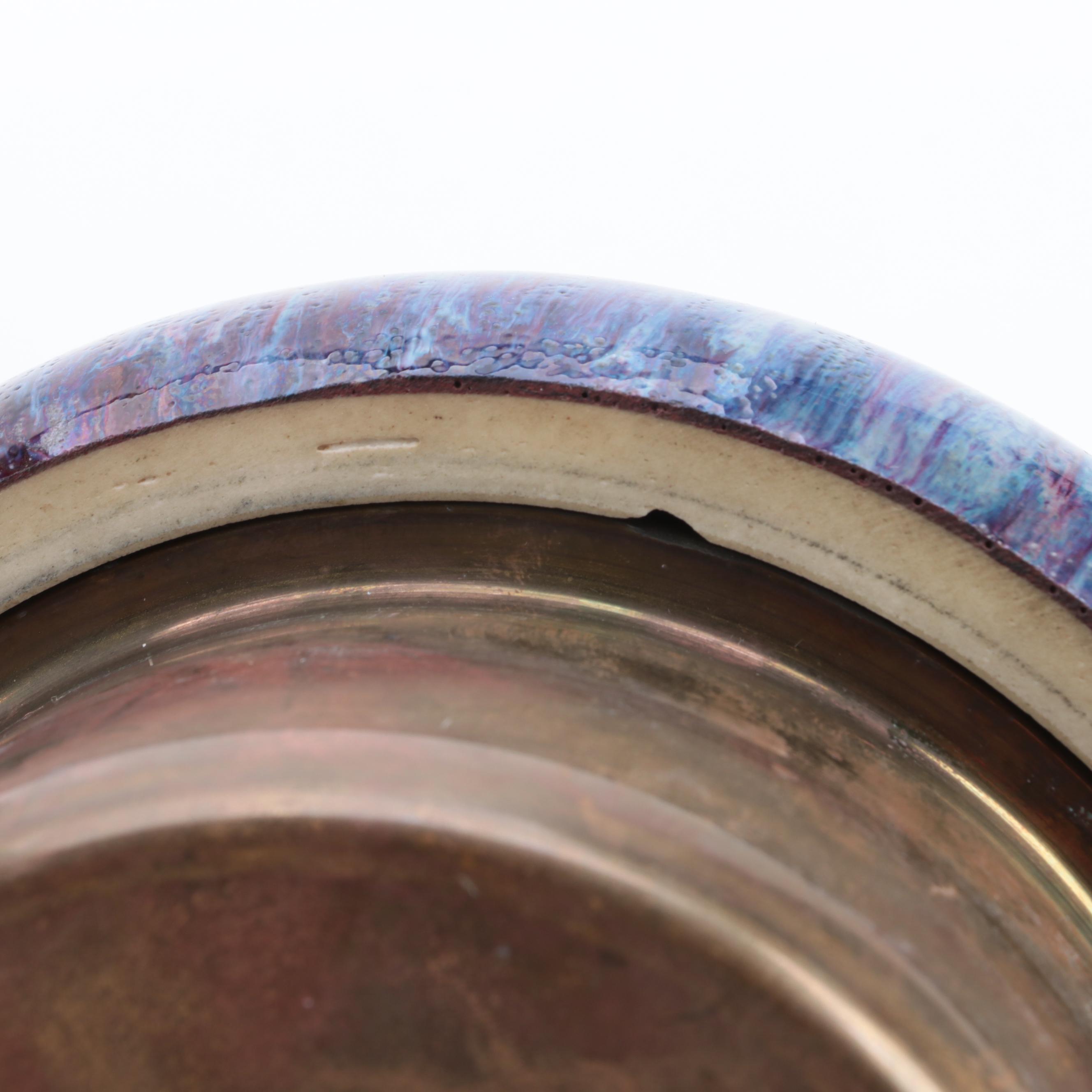 Louis XV Style Ormolu Mounted Chinese Flambe Glaze Oil Lamp