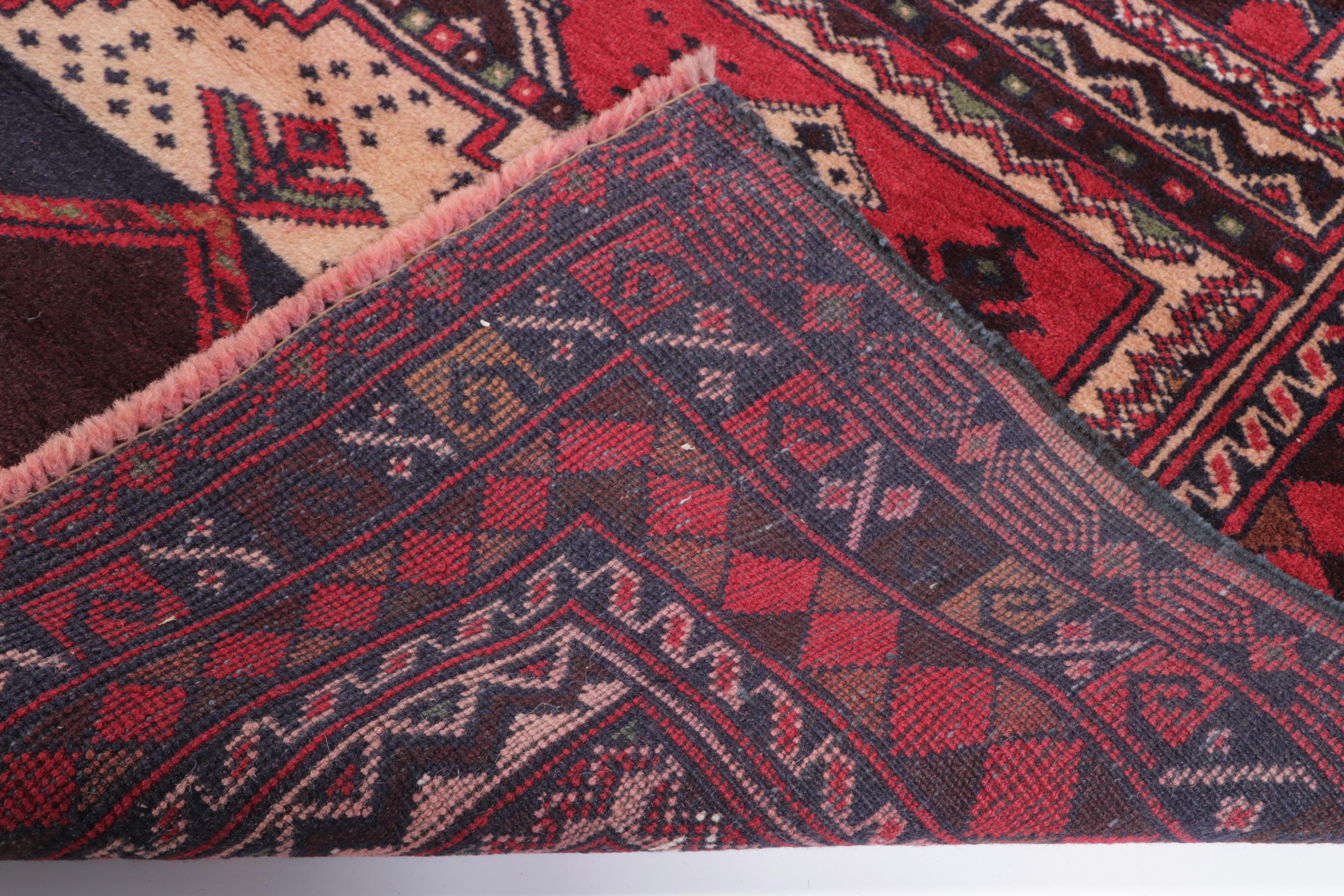 3'3 x 4'11 Hand-Knotted Afghan Baluch Pictorial Accent Rug