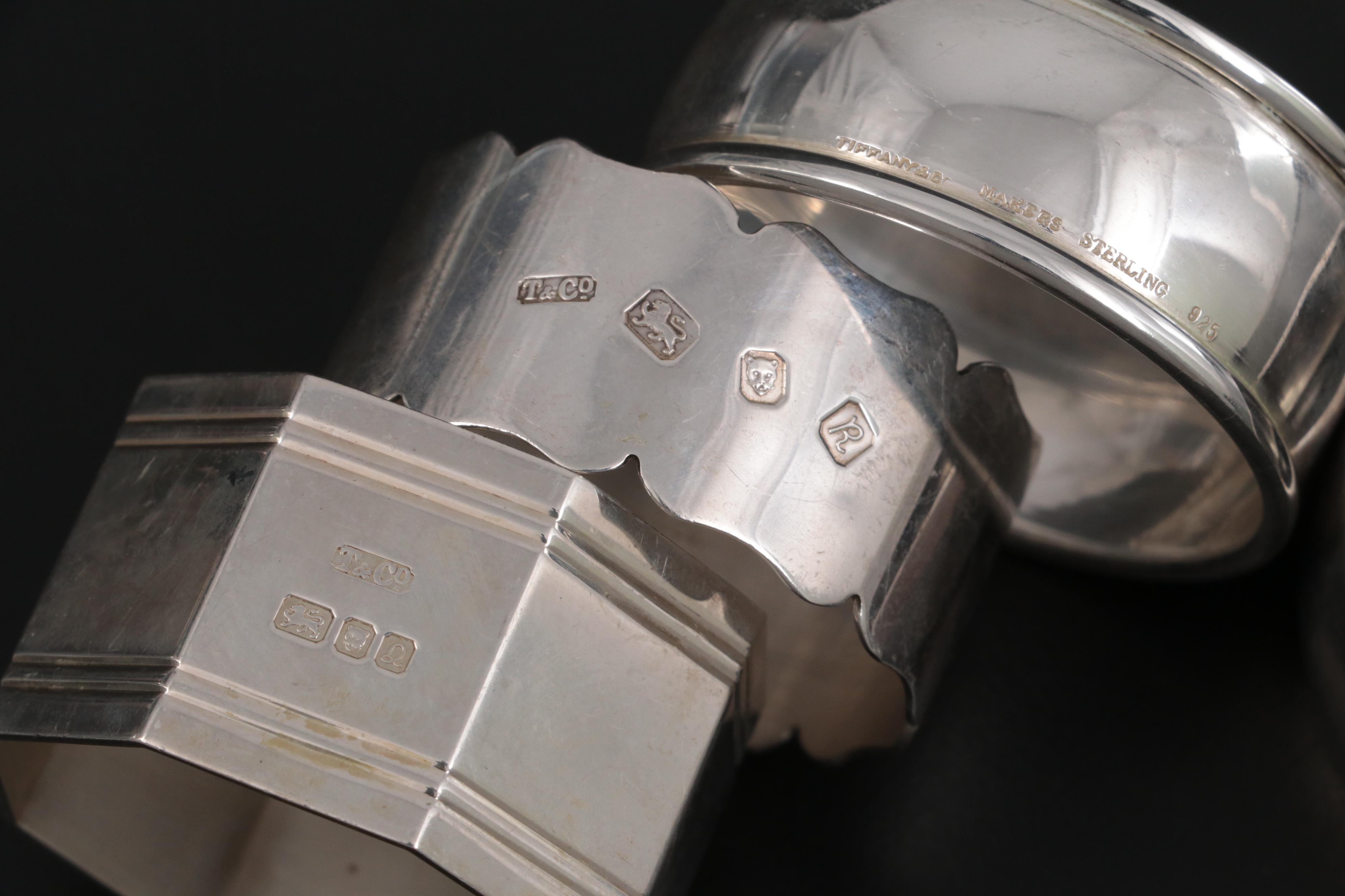 Tiffany & Co. English and American Sterling Silver Napkin Rings