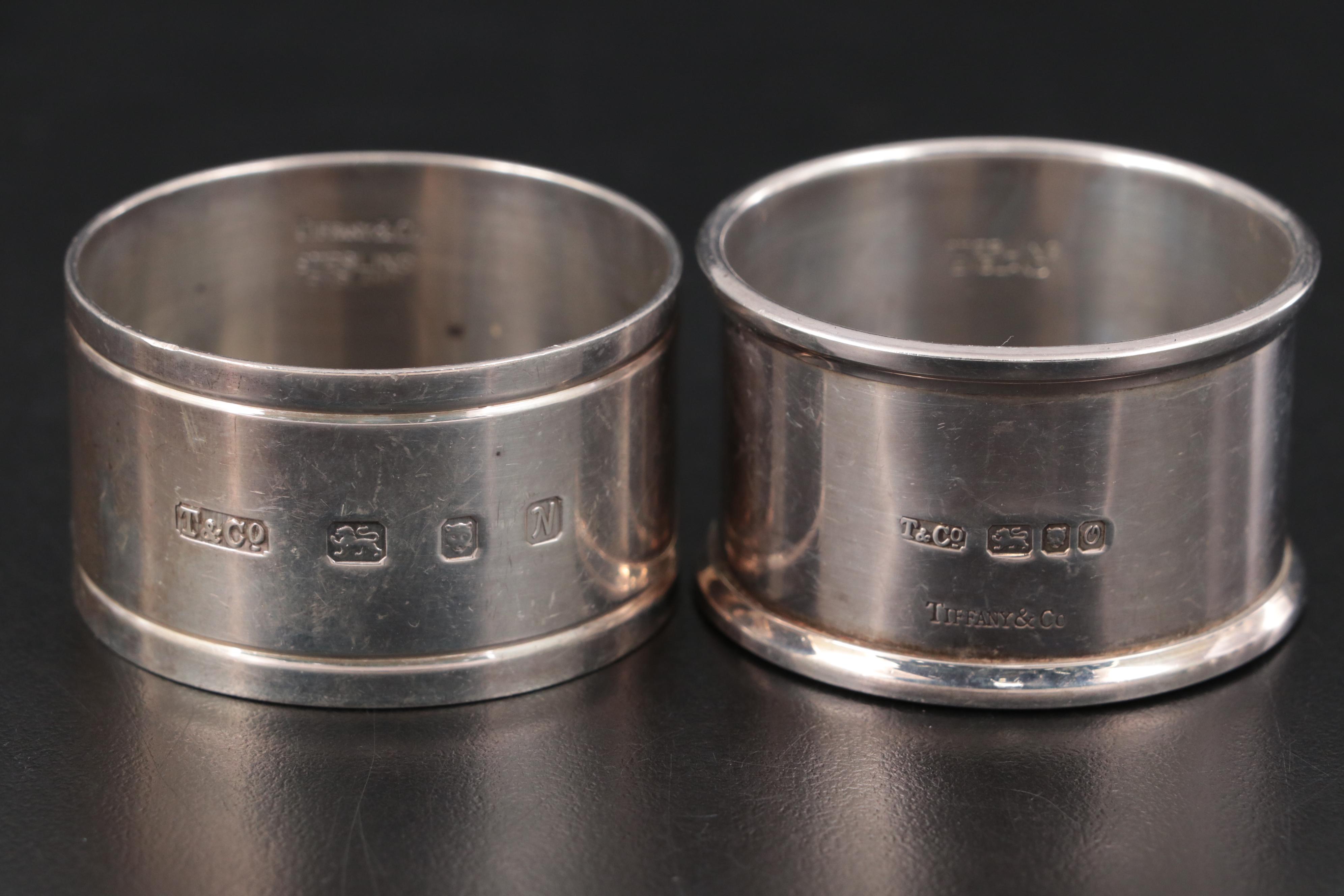 Tiffany & Co. English and American Sterling Silver Napkin Rings