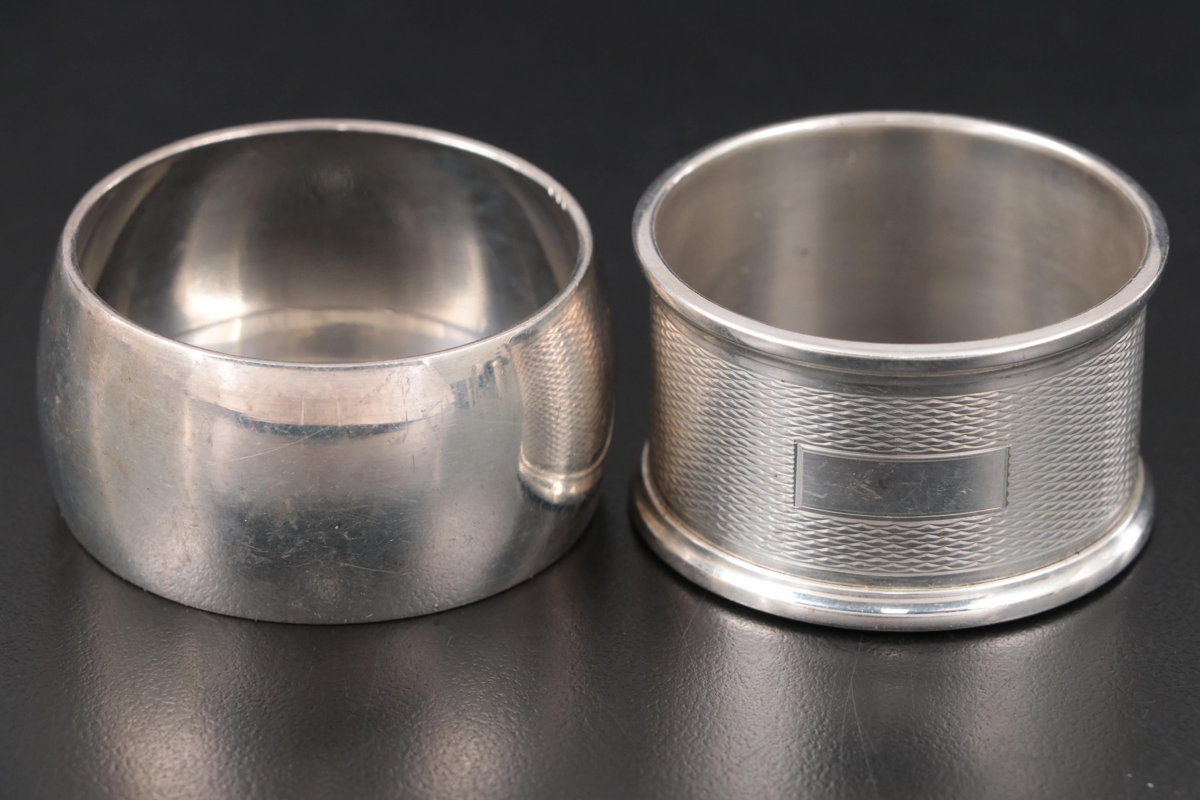Tiffany & Co. English and American Sterling Silver Napkin Rings