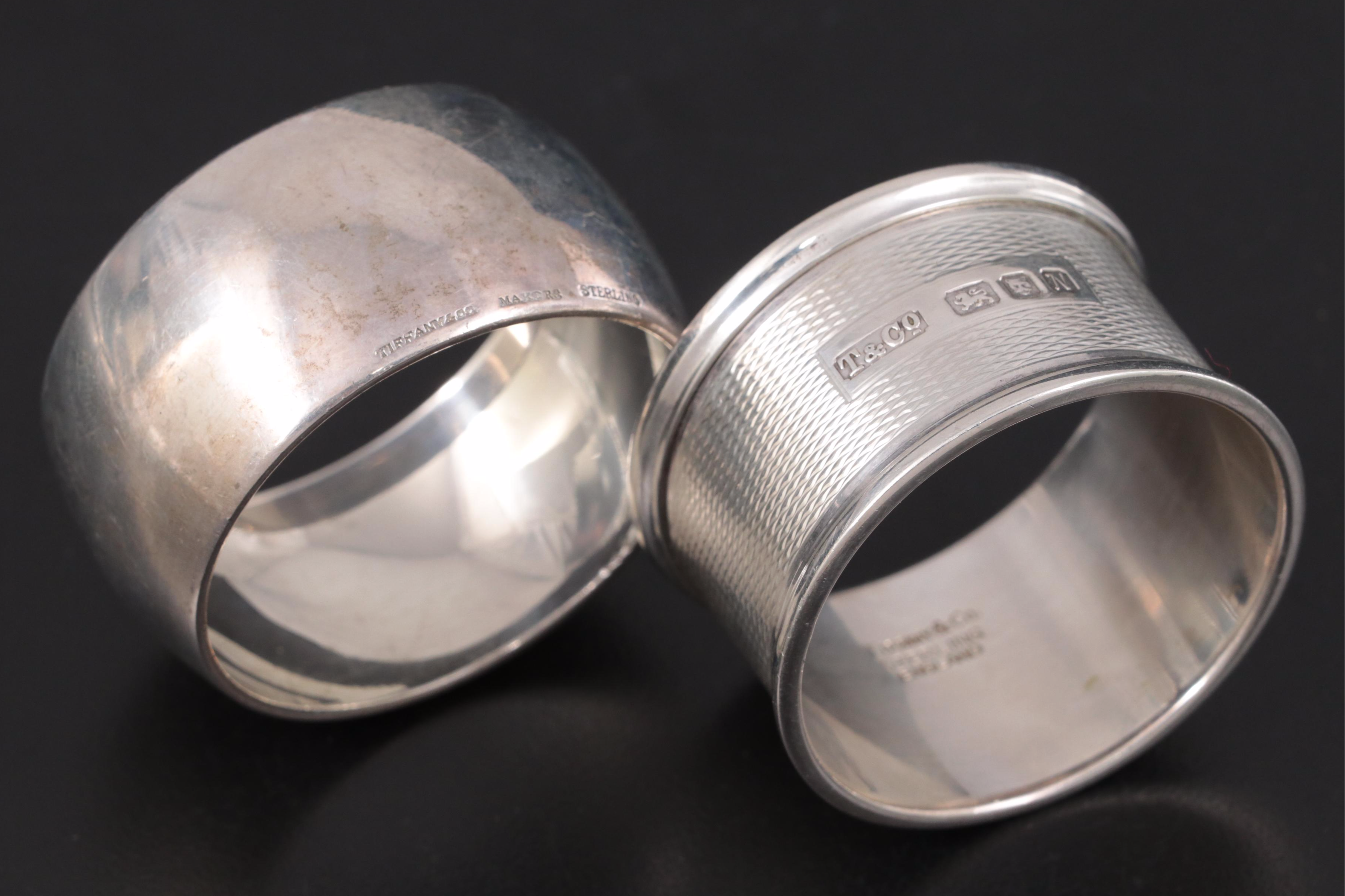 Tiffany & Co. English and American Sterling Silver Napkin Rings