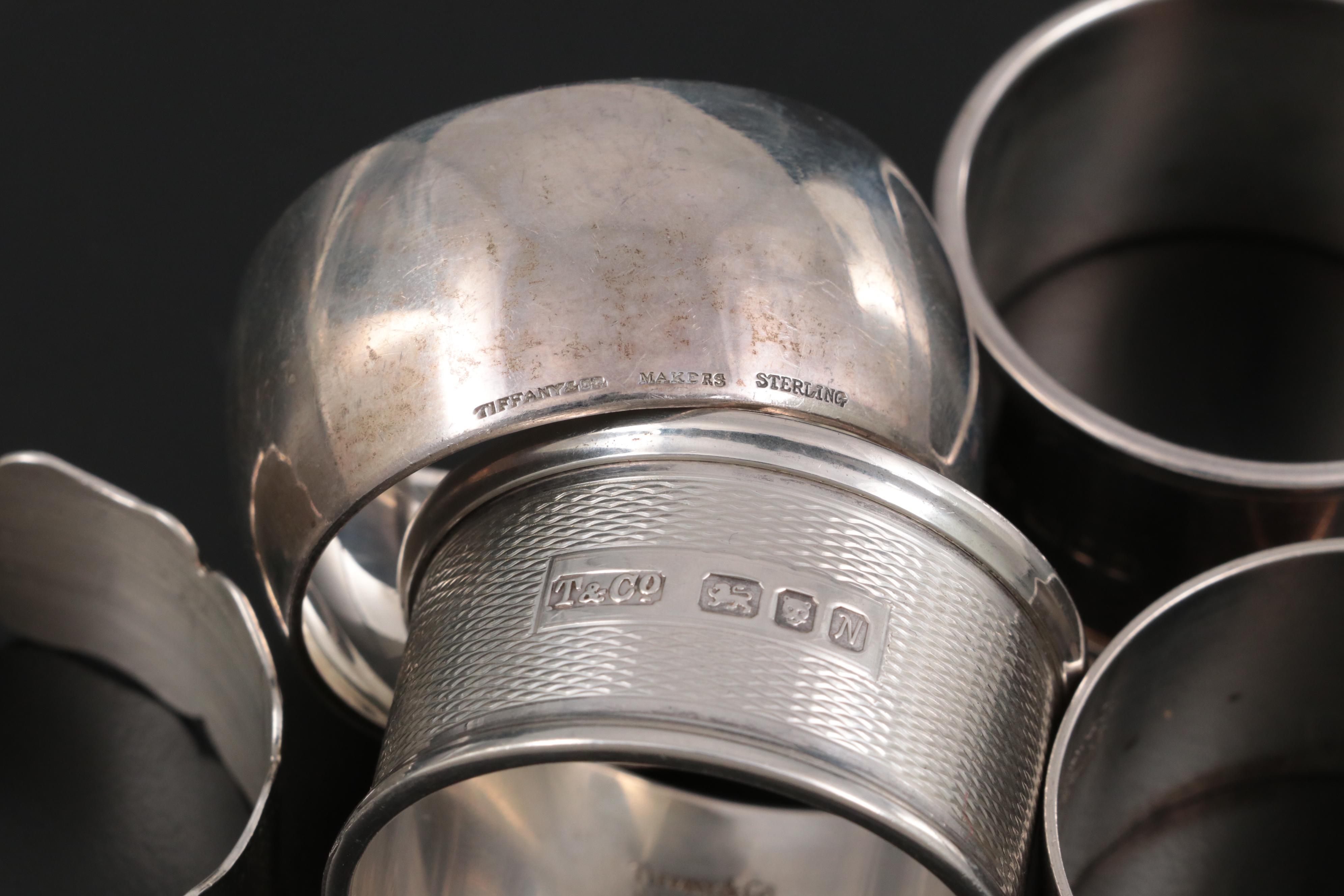 Tiffany & Co. English and American Sterling Silver Napkin Rings