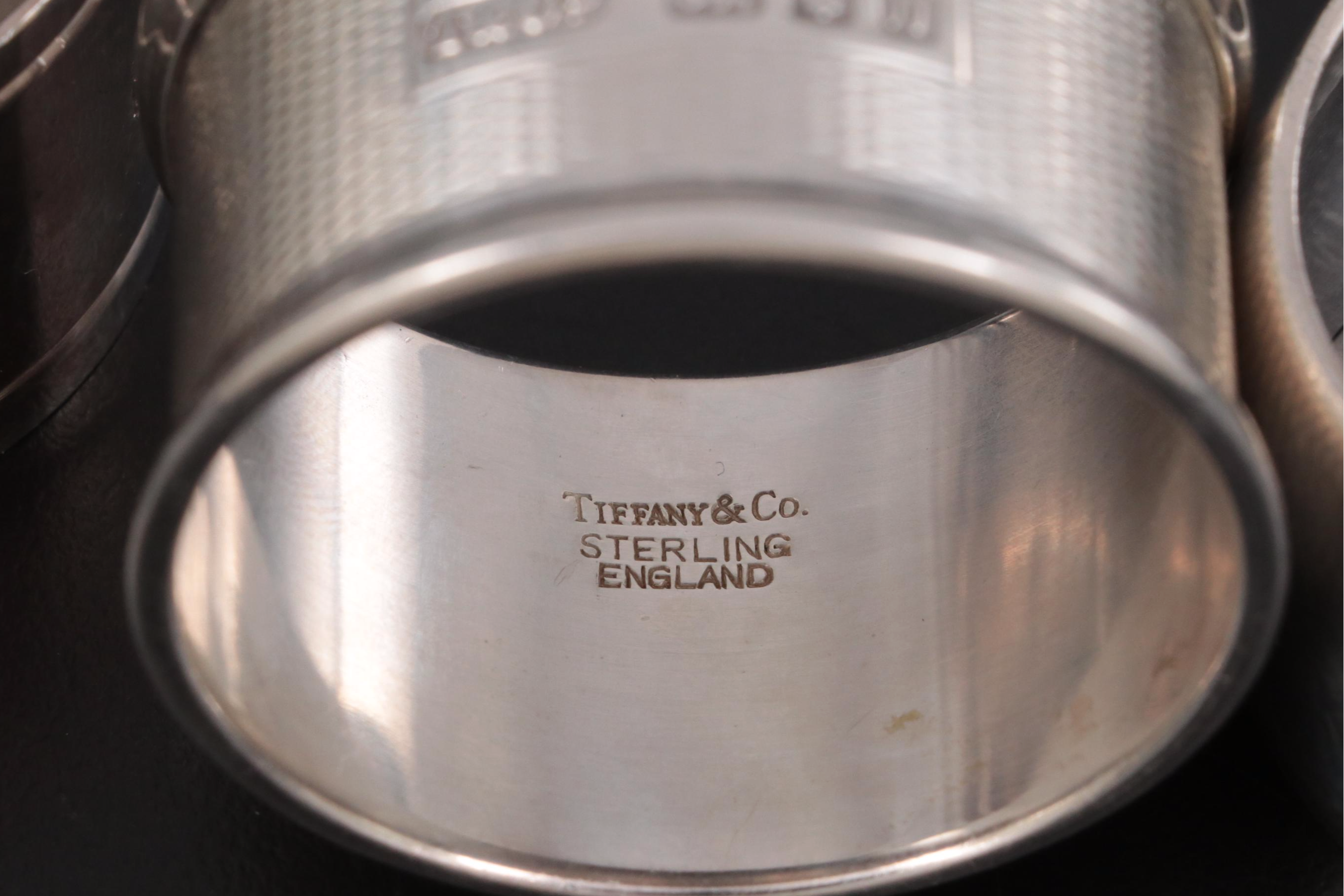 Tiffany & Co. English and American Sterling Silver Napkin Rings