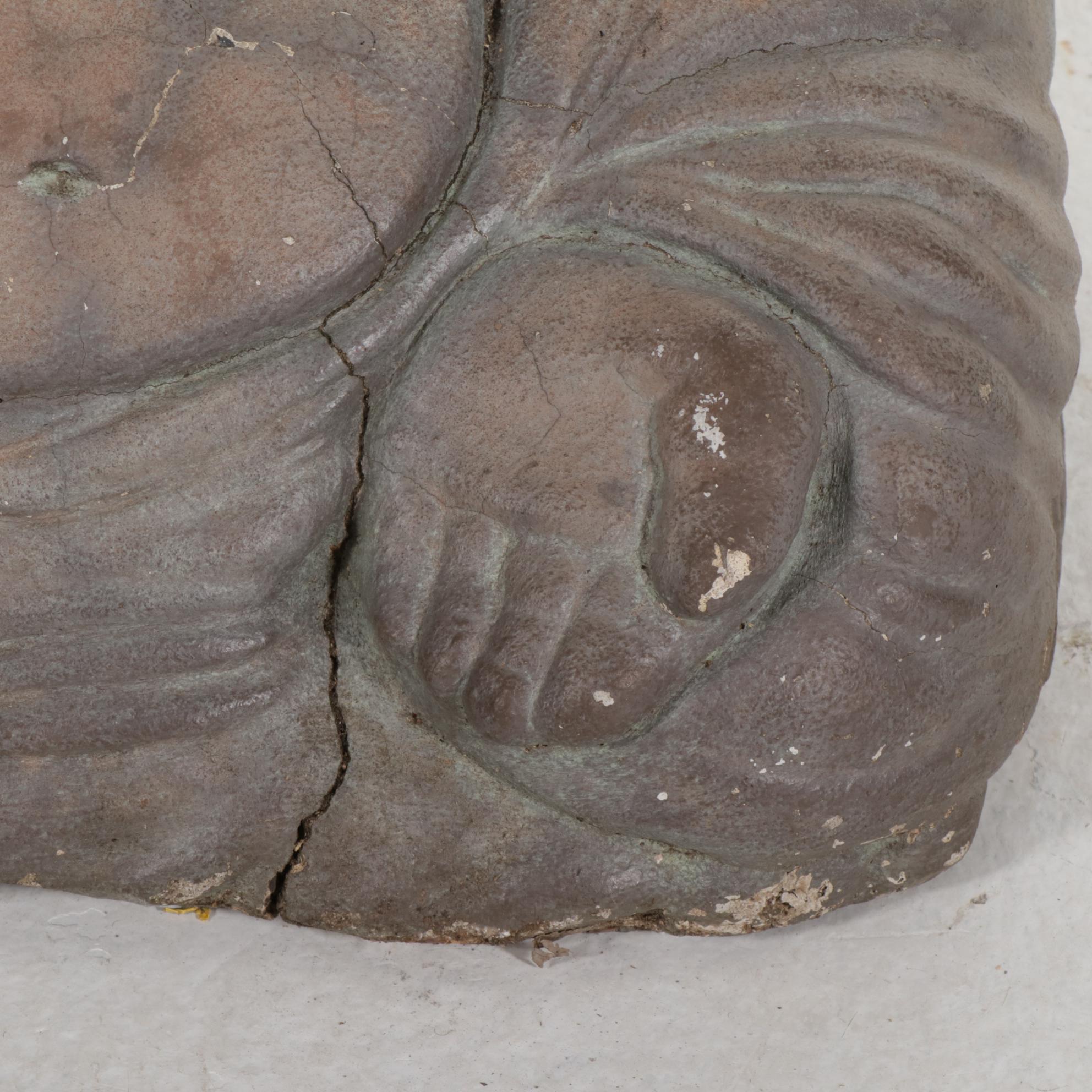 Painted Concrete Buddha Garden Statue