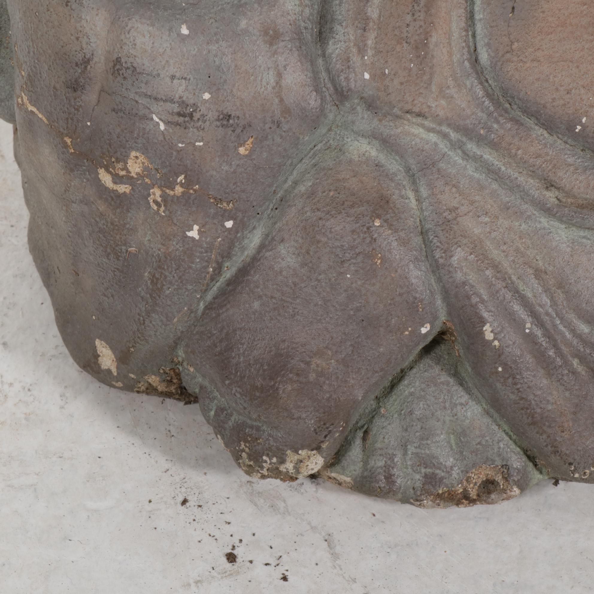 Painted Concrete Buddha Garden Statue