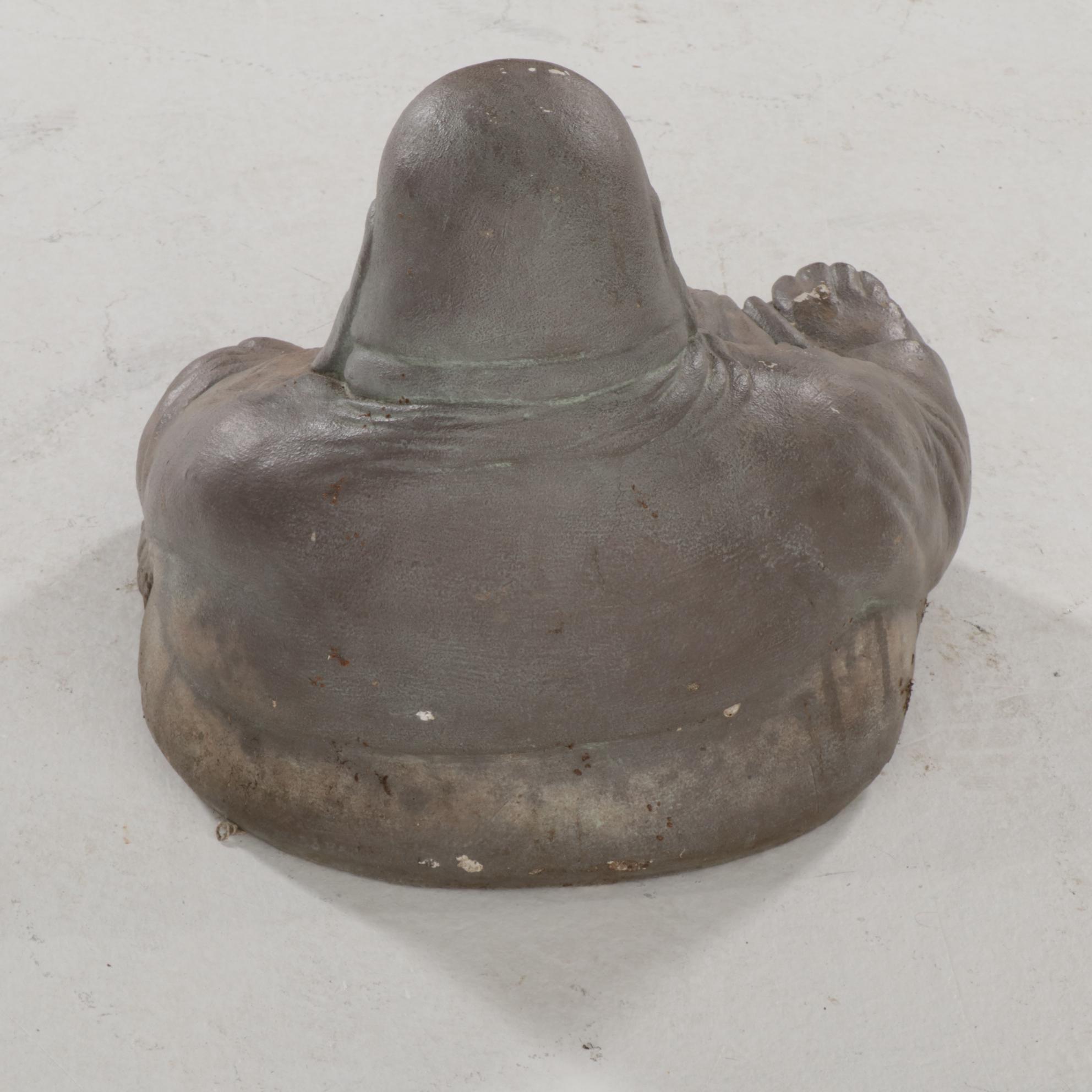 Painted Concrete Buddha Garden Statue