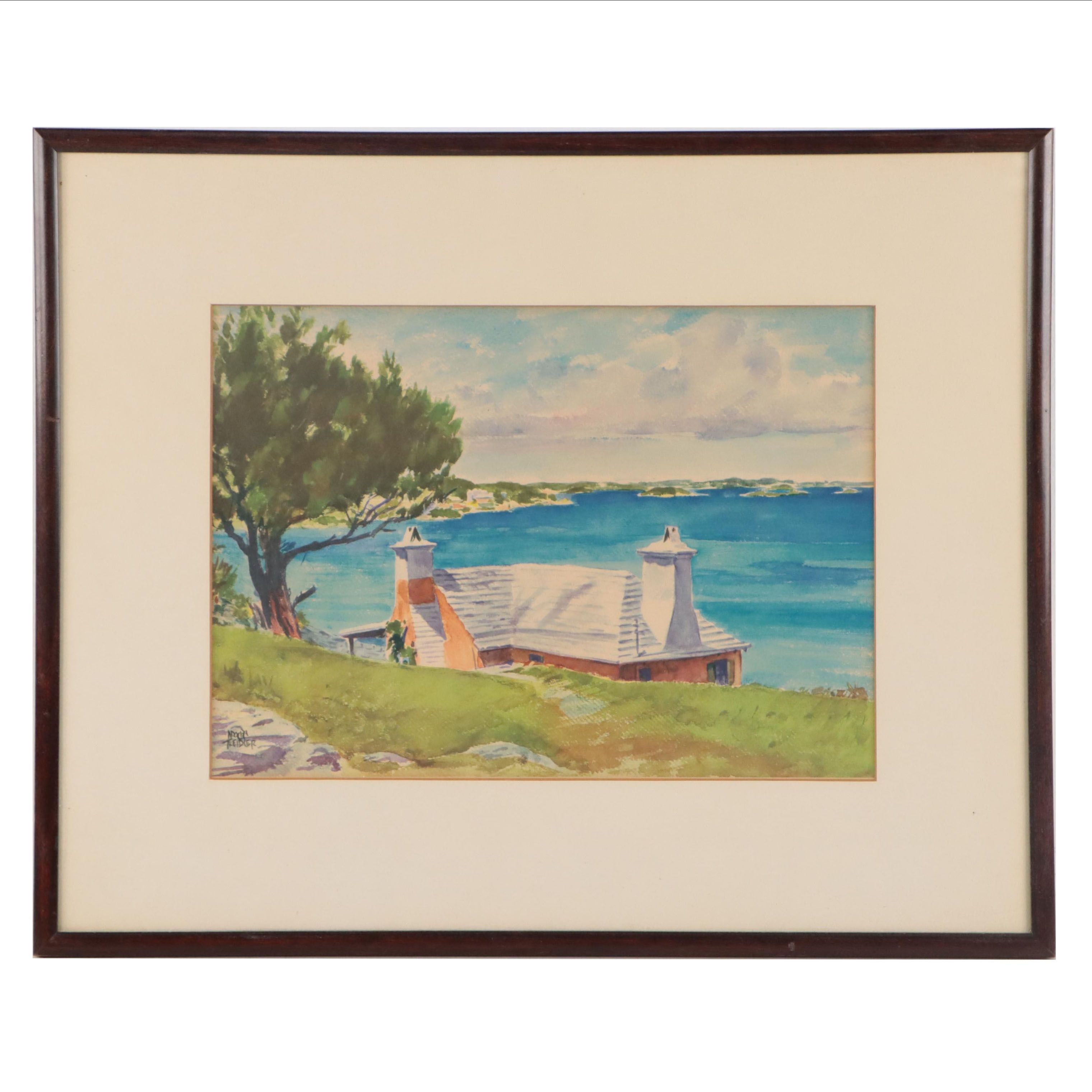 Landscape Offset Lithographs Including "Fourways Inn" After Maria Evers Smith