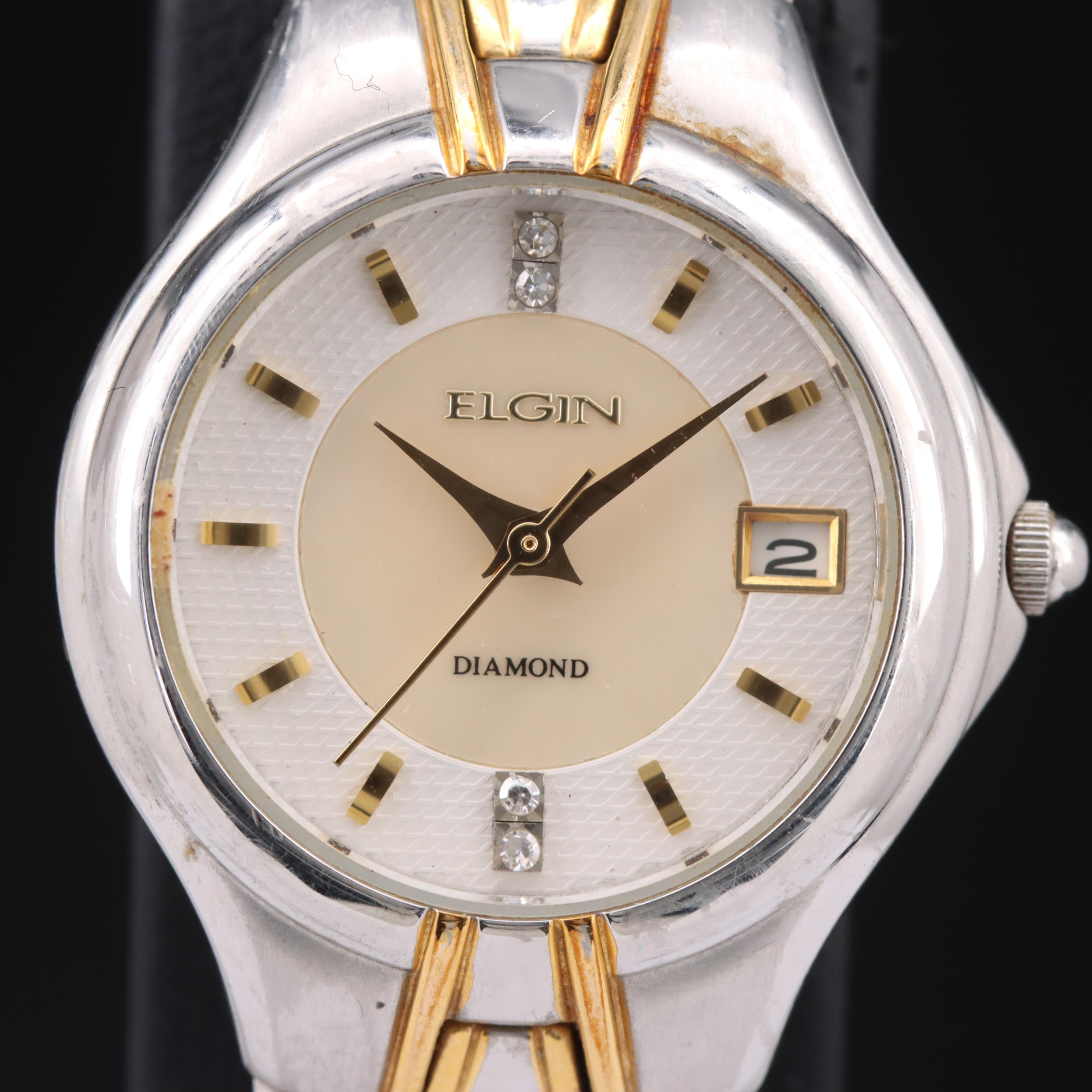 Elgin Hand-Wind and Diamond Dial Quartz Watches