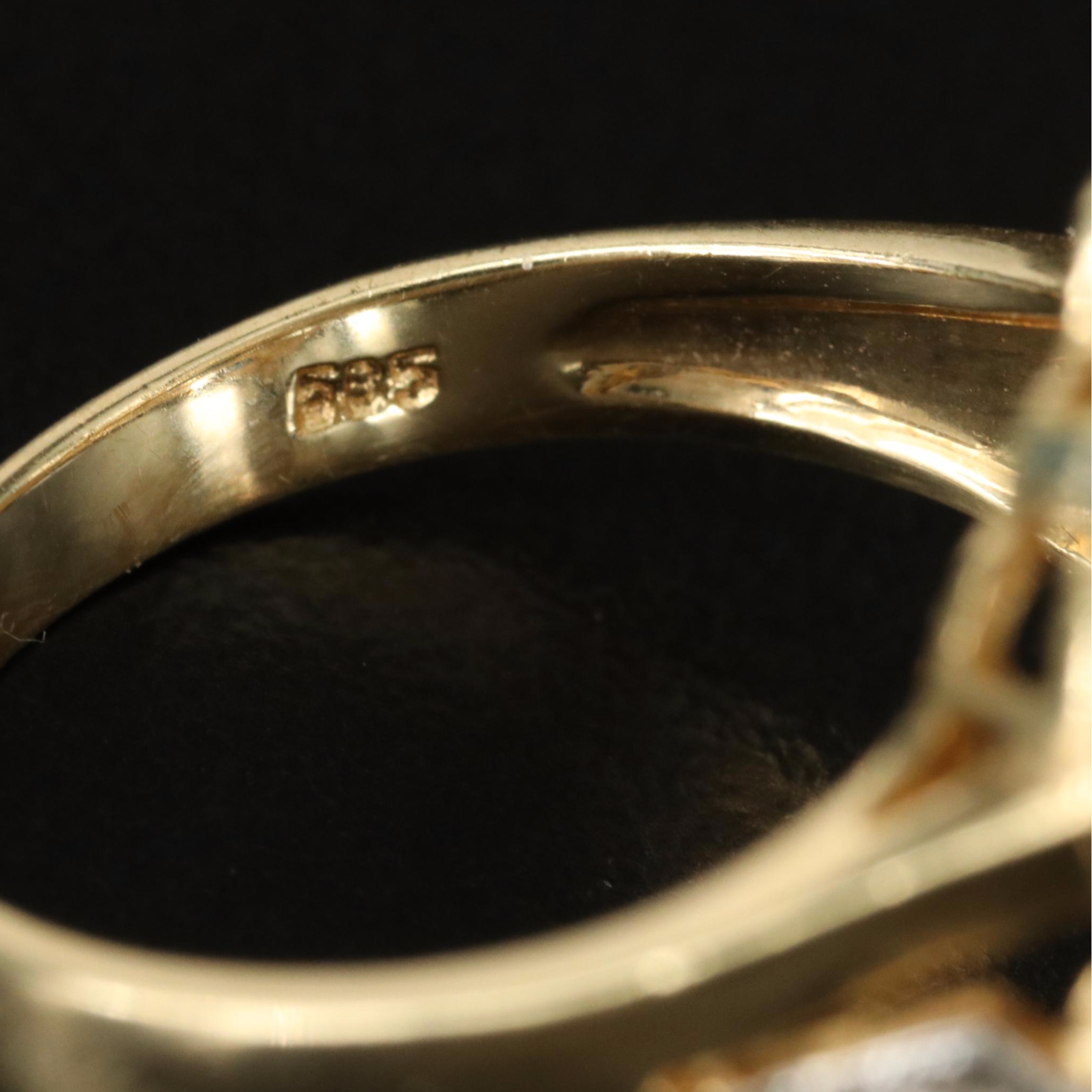 14K Sapphire and Diamond Ring