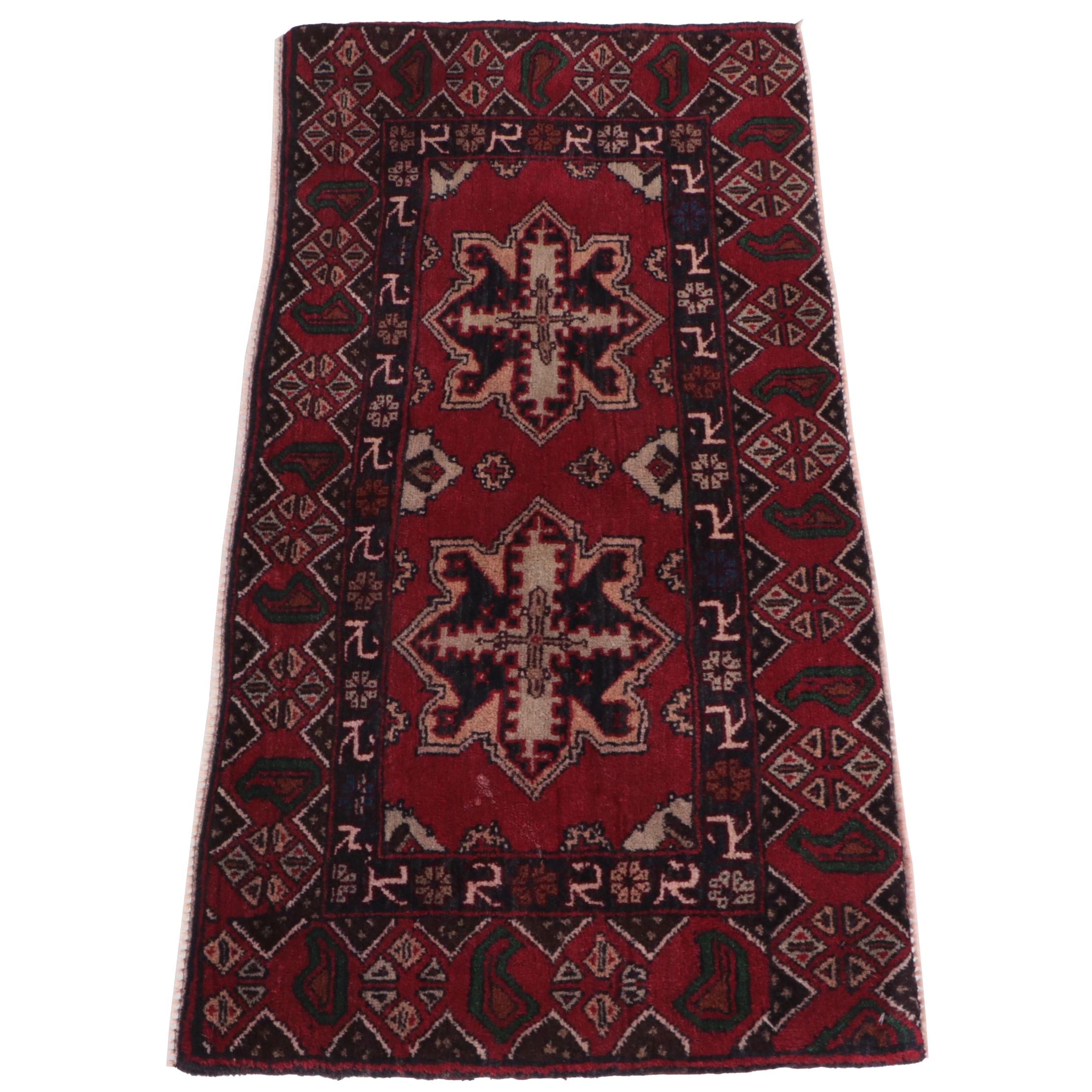 1'7 x 2'10 Hand-Knotted Afghan Baluch Accent Rug