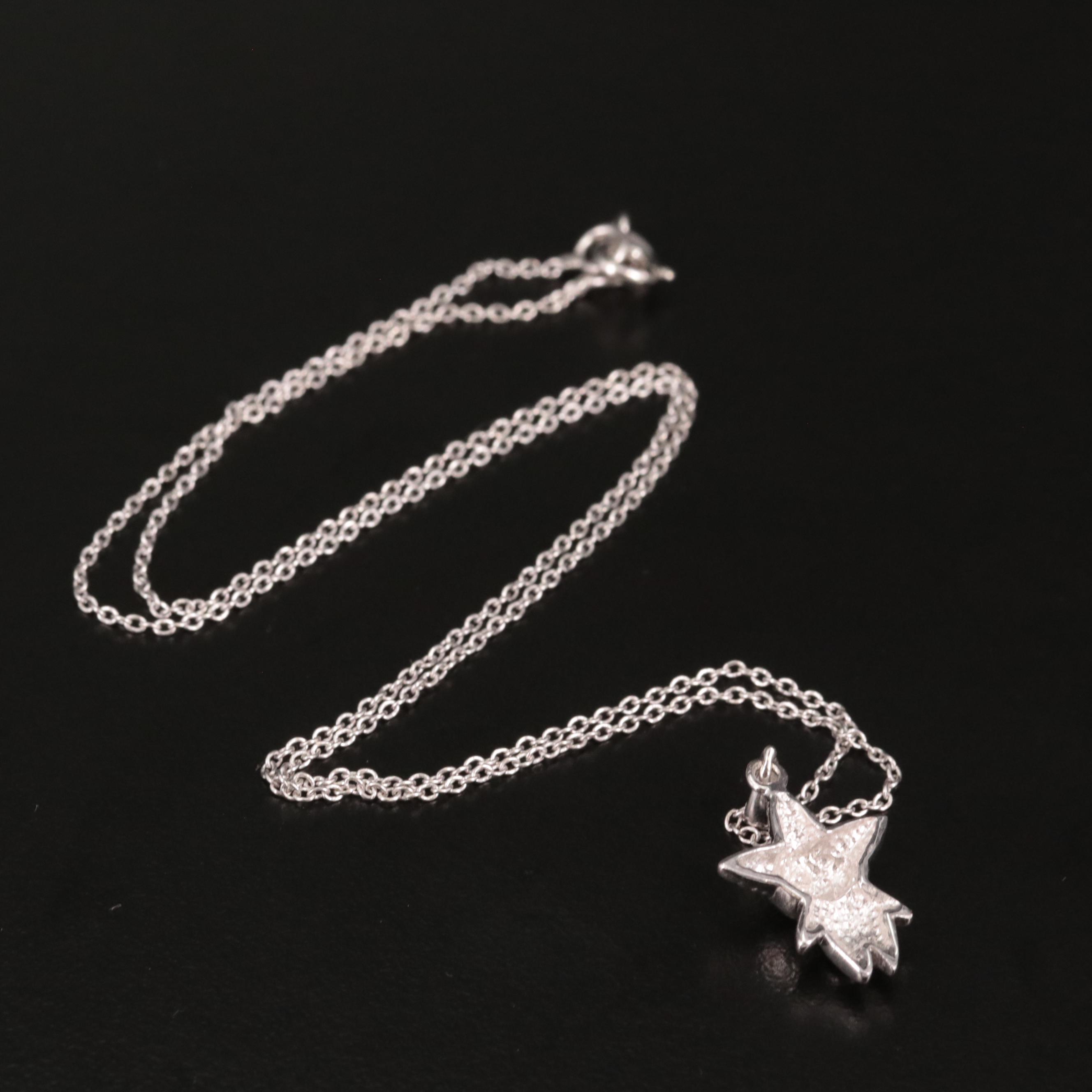 Sterling Clown Pendant Necklace