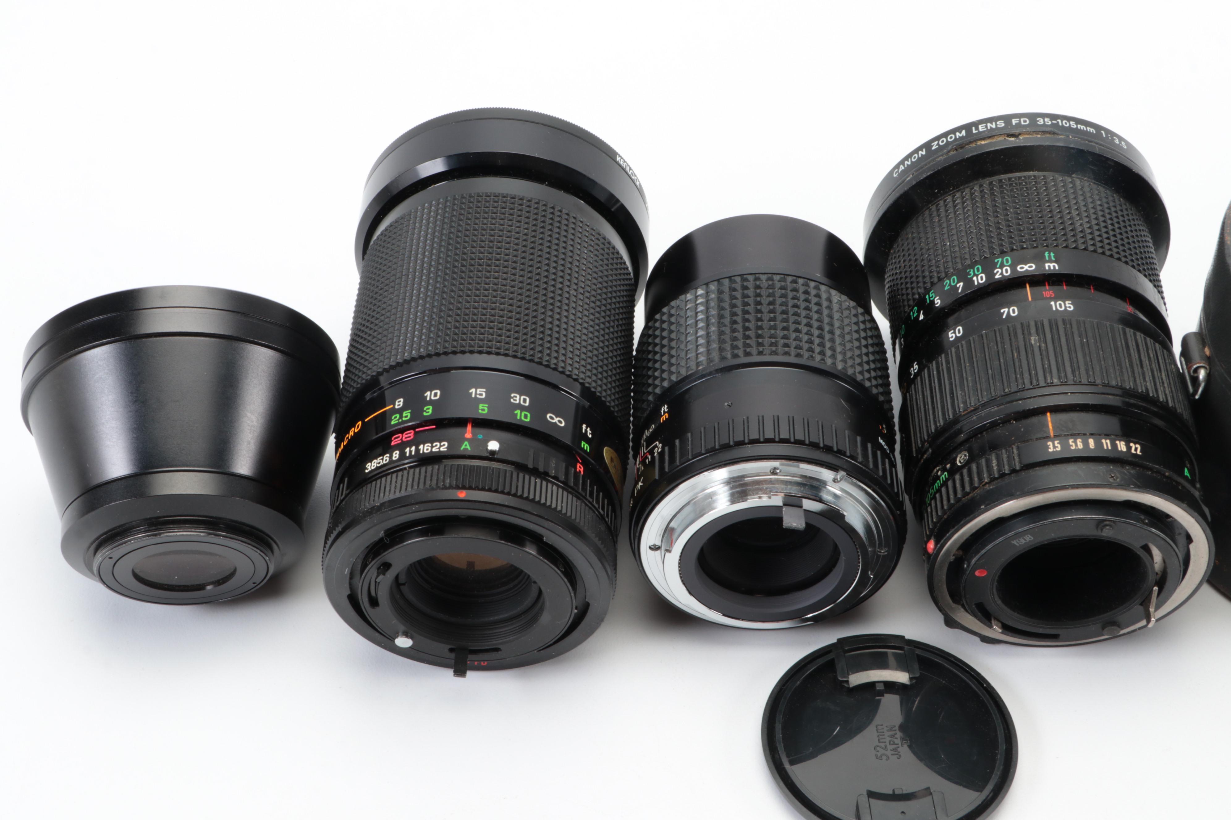 Canon, Vivitar,  Tokina, Nikkor and More Camera Lenses