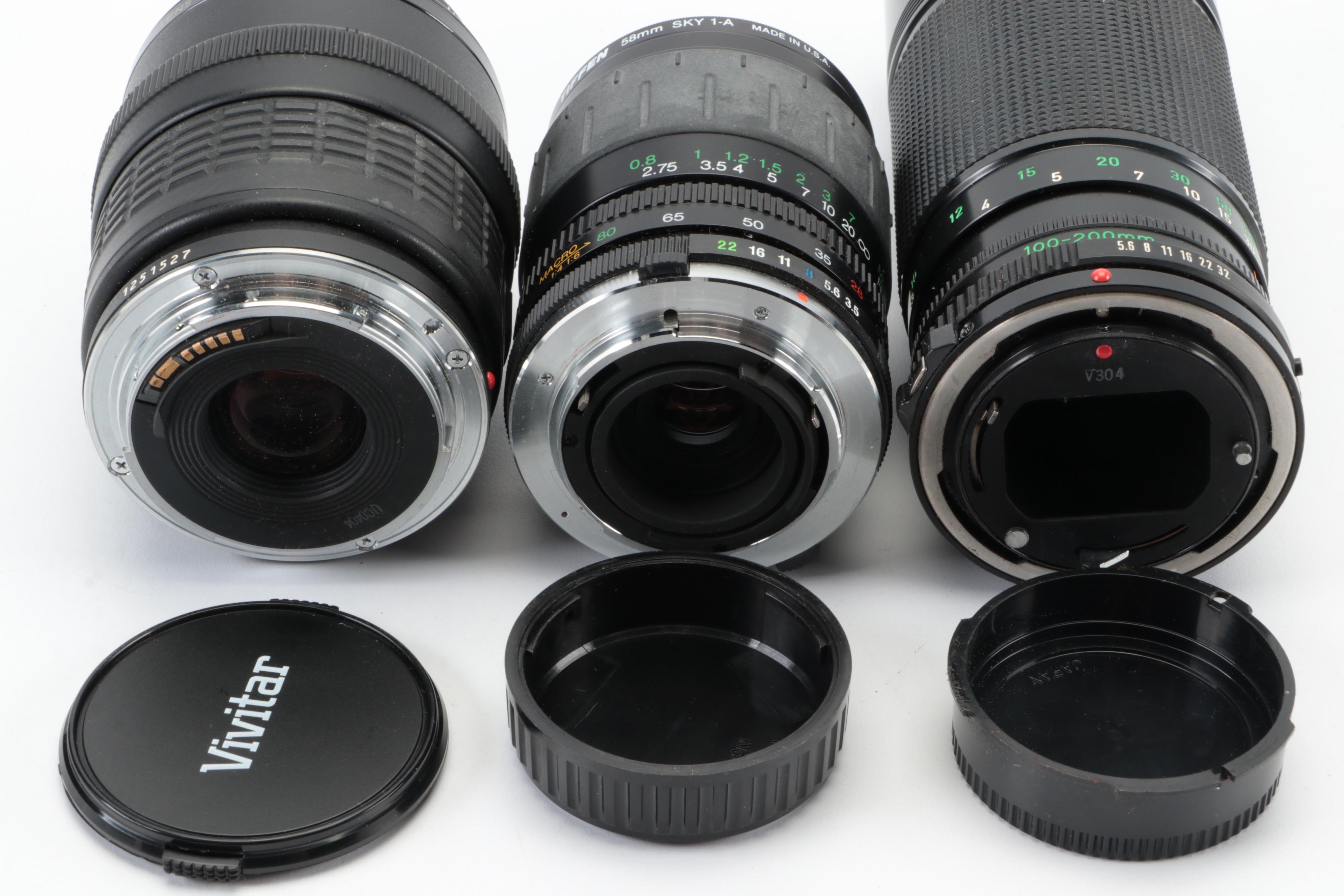Canon, Vivitar,  Tokina, Nikkor and More Camera Lenses