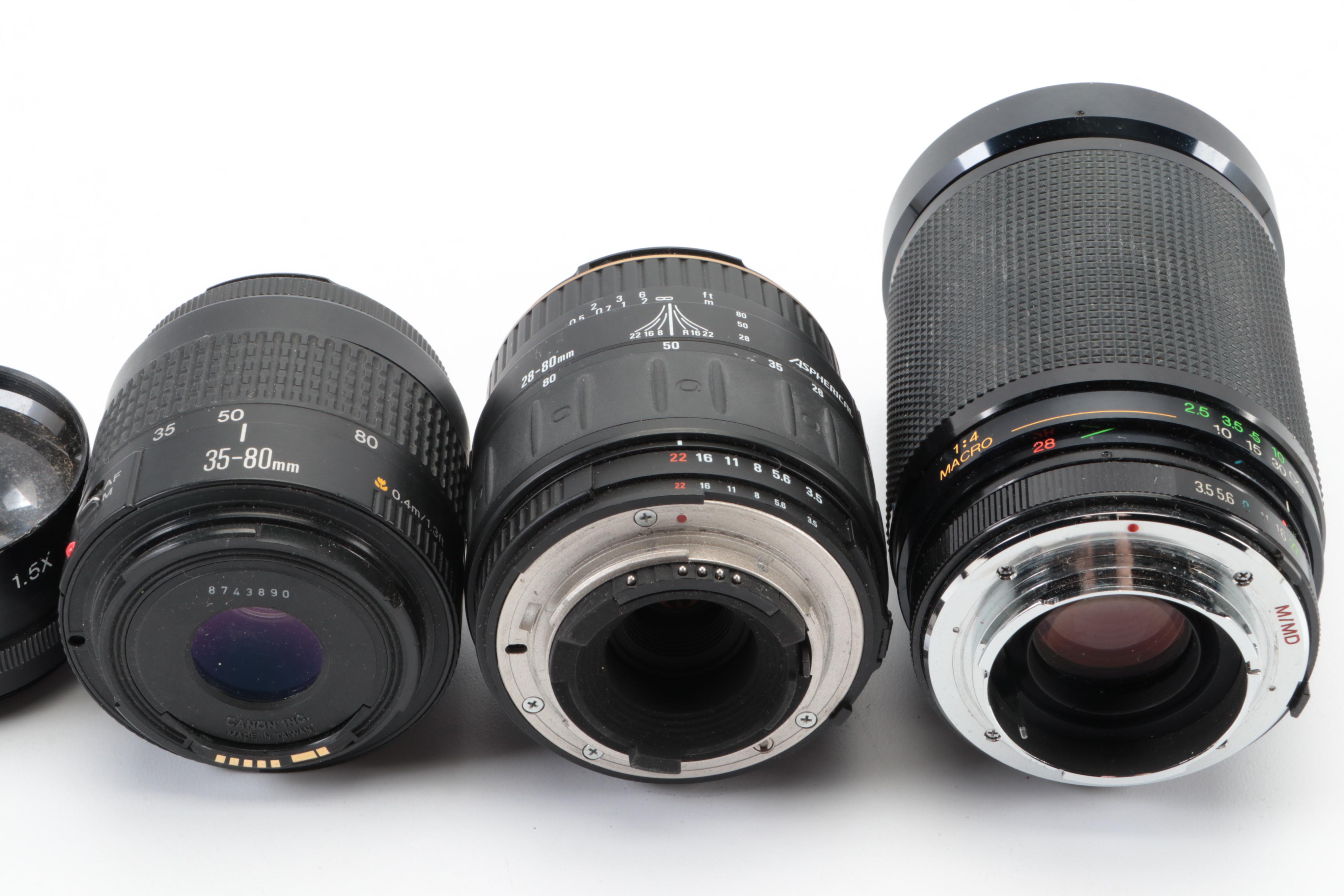 Canon, Vivitar,  Tokina, Nikkor and More Camera Lenses